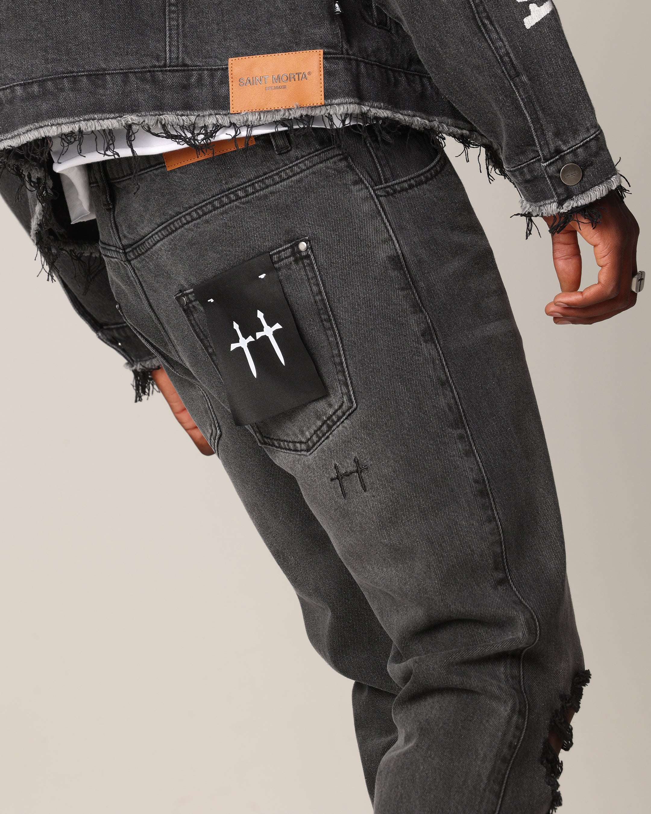 Saint Morta Deadbeat Fimi Jeans Grey Ash、mySite、zt4zffjzw