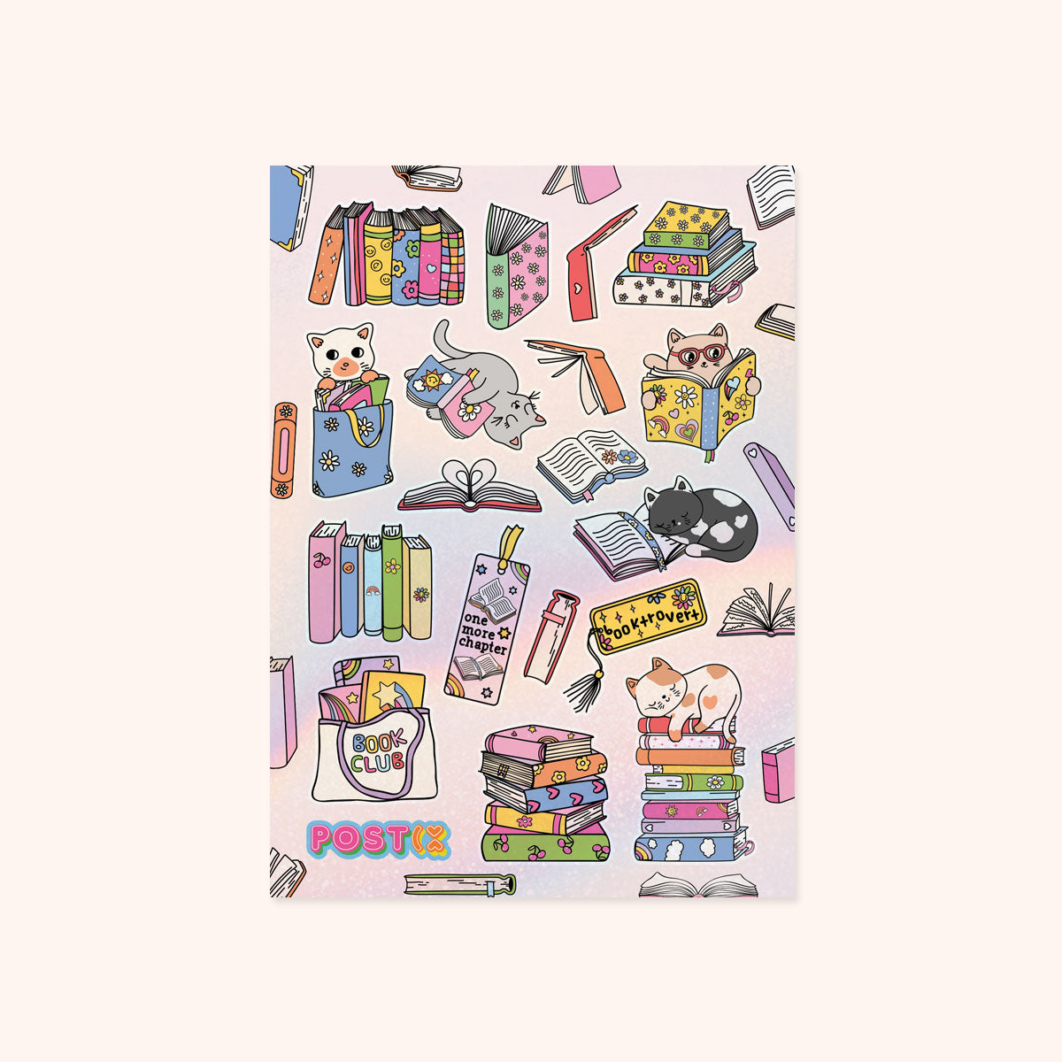  Litter-ary Cats Hologram Sticker Sheet、mySite、ghnorth