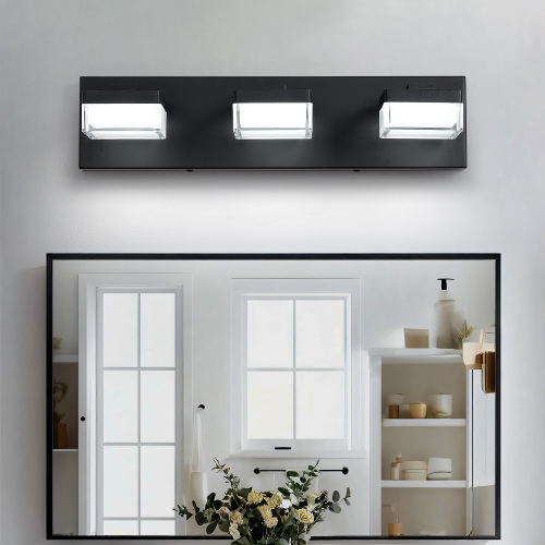 (Same as W1340110609/L2015) Modern 6-Light Black LED Vanity Mirror Light Fixture For Bathrooms And Makeup Tables、、eastwooduniform
