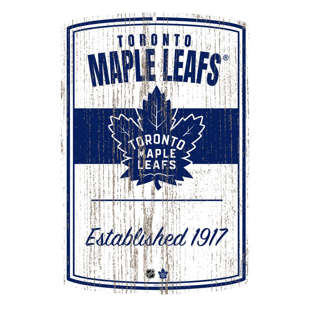 Toronto Maple Leafs 16x23 2 pack Established Faux Wood Wall Signs