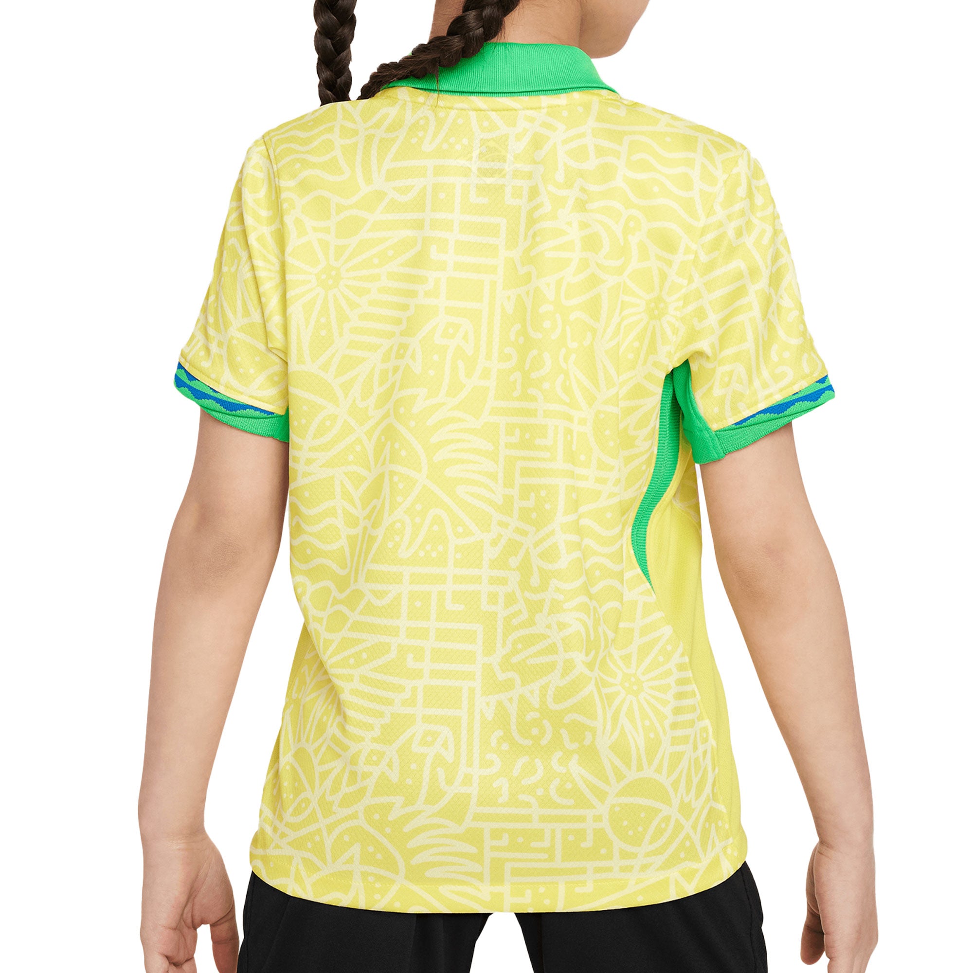 Nike Brazil 2024/25 Little Kids Dri-FIT ADV Home Jersey Yellow/Green、mySite、noshort