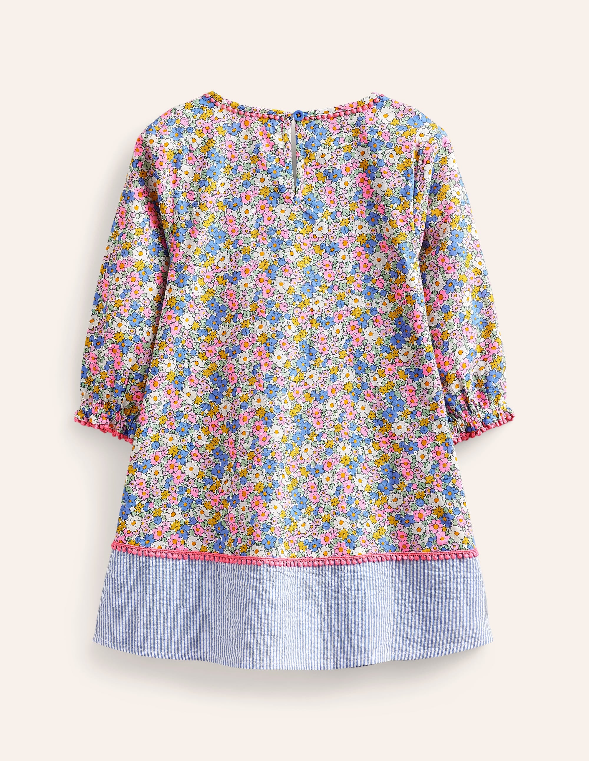  Long-sleeve Printed Kaftan-Festival Pink Nautical Floral、mySite、ashleygrahame