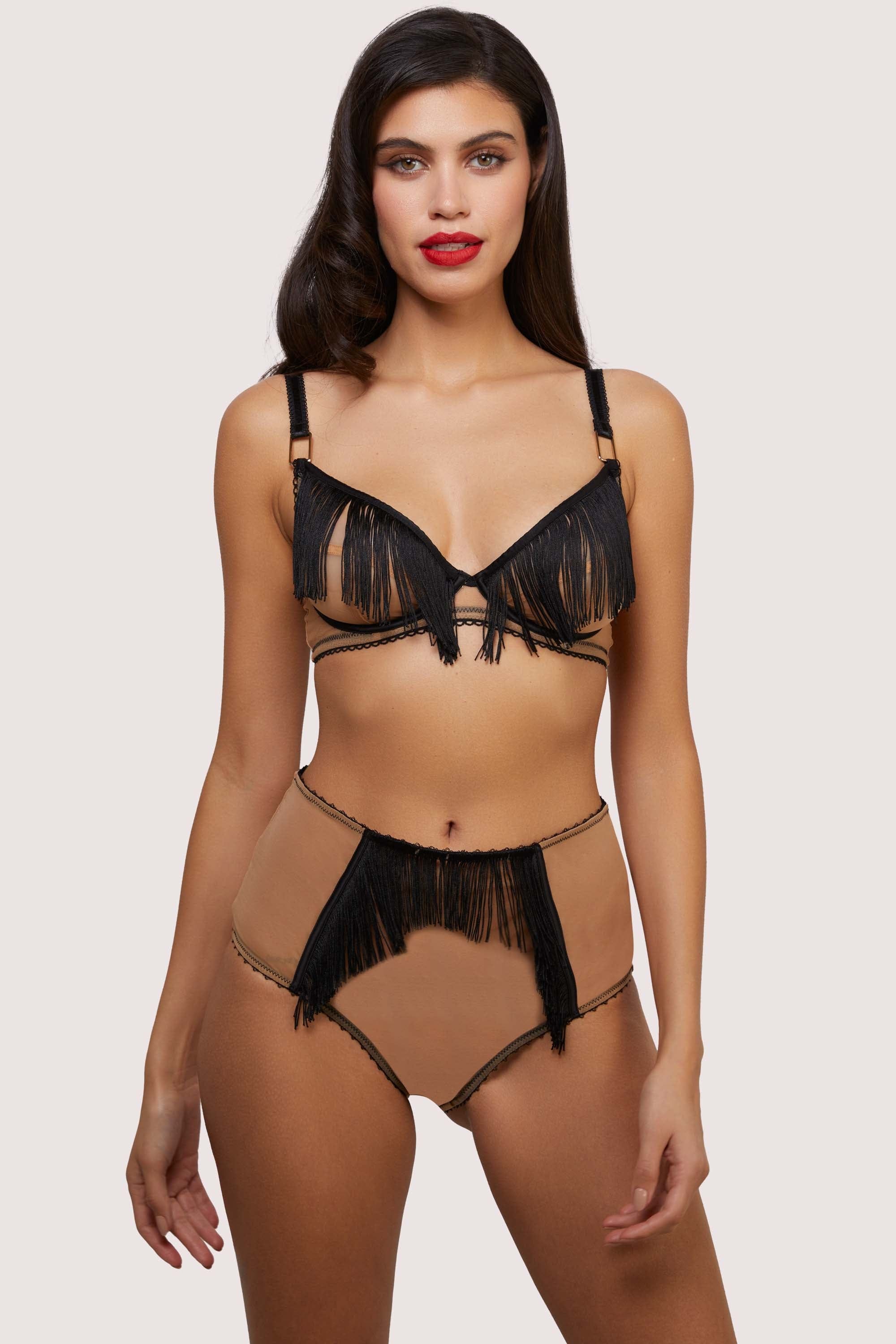 Esme Illusion Net and Fringe High Waisted Brief、mySite、bengalsvssteelers