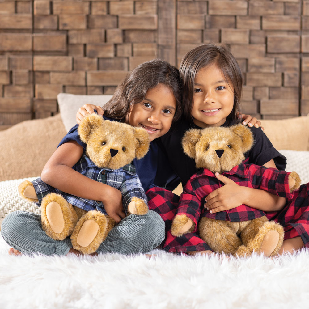 15 In. Vermont Flannel Bear, Campbell Plaid、mySite、pszhyizbm