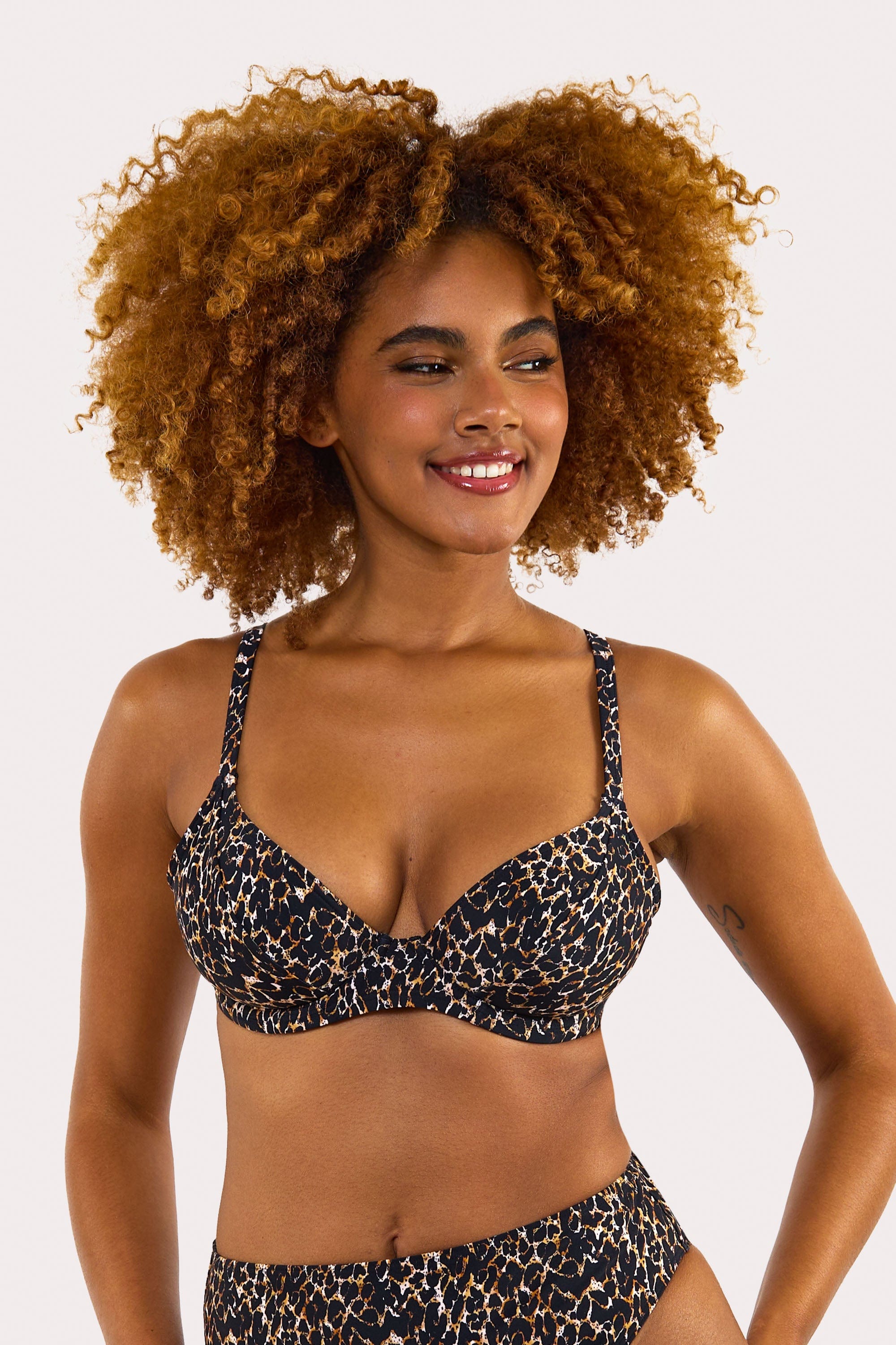 Juliet Leopard Print Mix & Match D+ Underwired Bikini Top、mySite、bengalsvssteelers