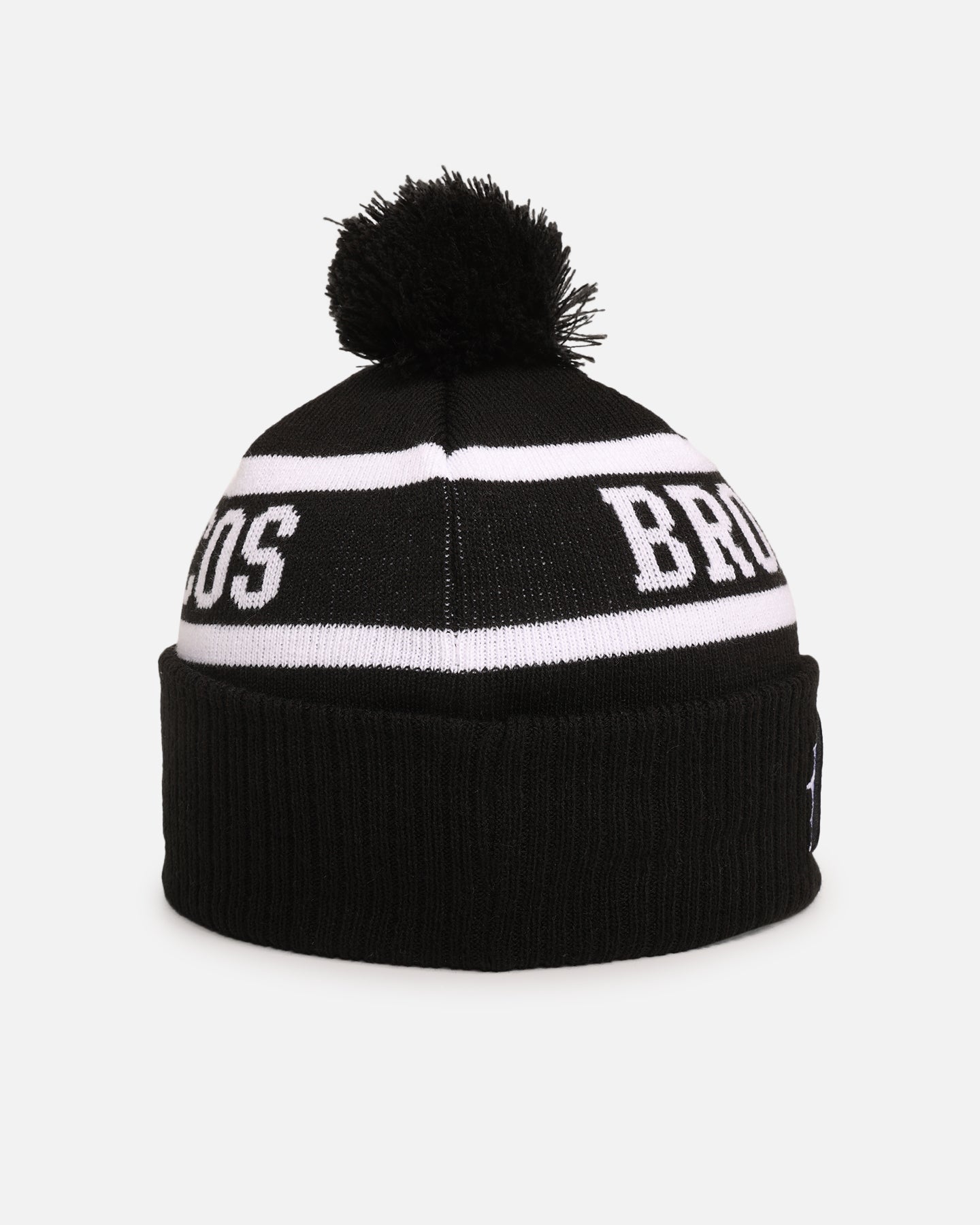 New Era Brisbane Broncos 'NRL Black White Beanies' Knitted Beanie Black、mySite、zt4zffjzw