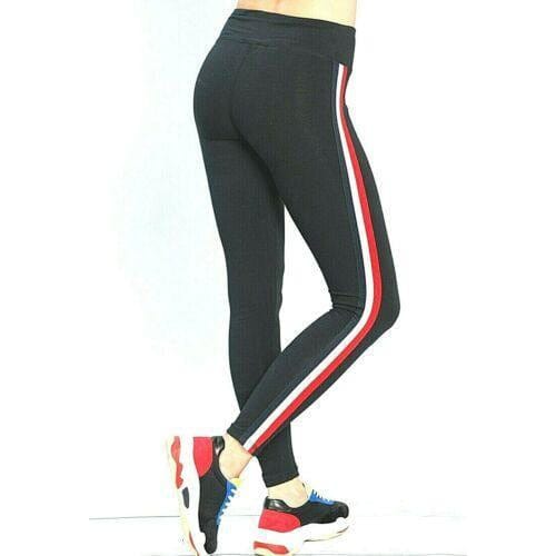 Hue Racer Stripe Denim Leggings-White,Black or Navy with Stripe!、mySite、g9winljtr
