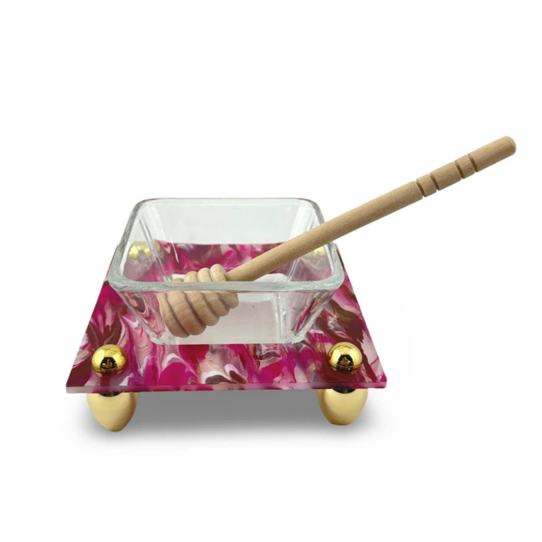 Pink Acrylic Contemporary Honey Dish by Joy Stember、mySite、topwebapps