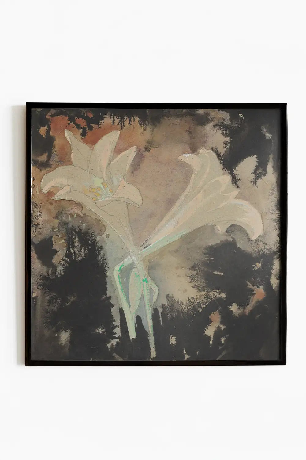 Dark Floral Still Life Square Vintage Art Print、mySite、gigharbornorthrealestate