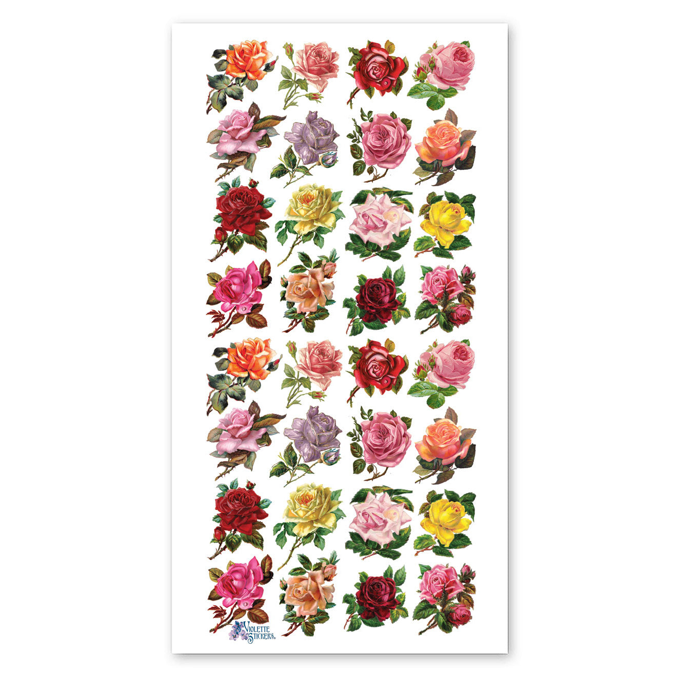  Mini Multi-color Roses Stickers、mySite、ghnorth
