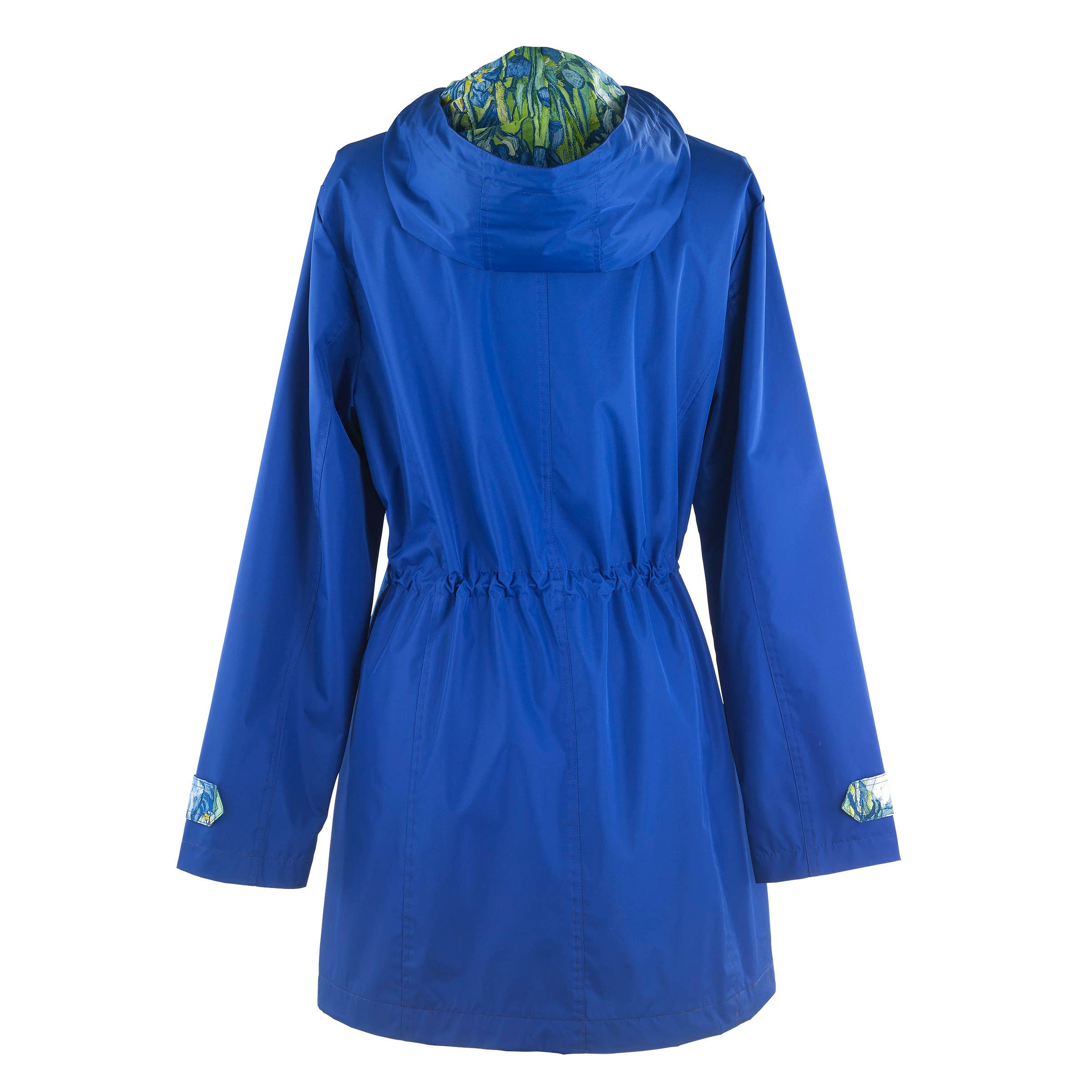 Van Gogh Irises Stunning Blue Rain Jacket for Women、mySite、g9winljtr