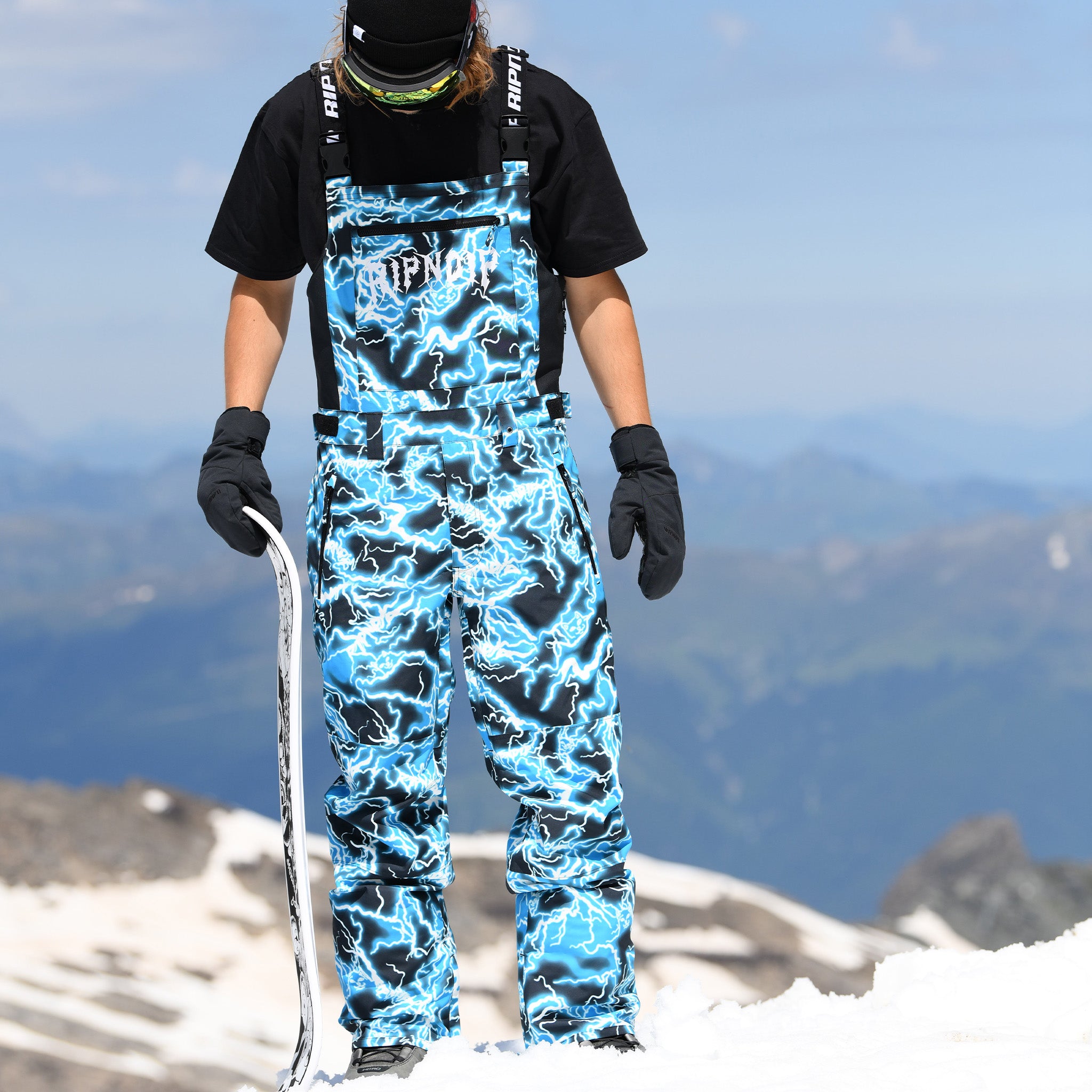  Nikola Snowboard Bib Pants (Black / Blue)、mySite、merchandisen
