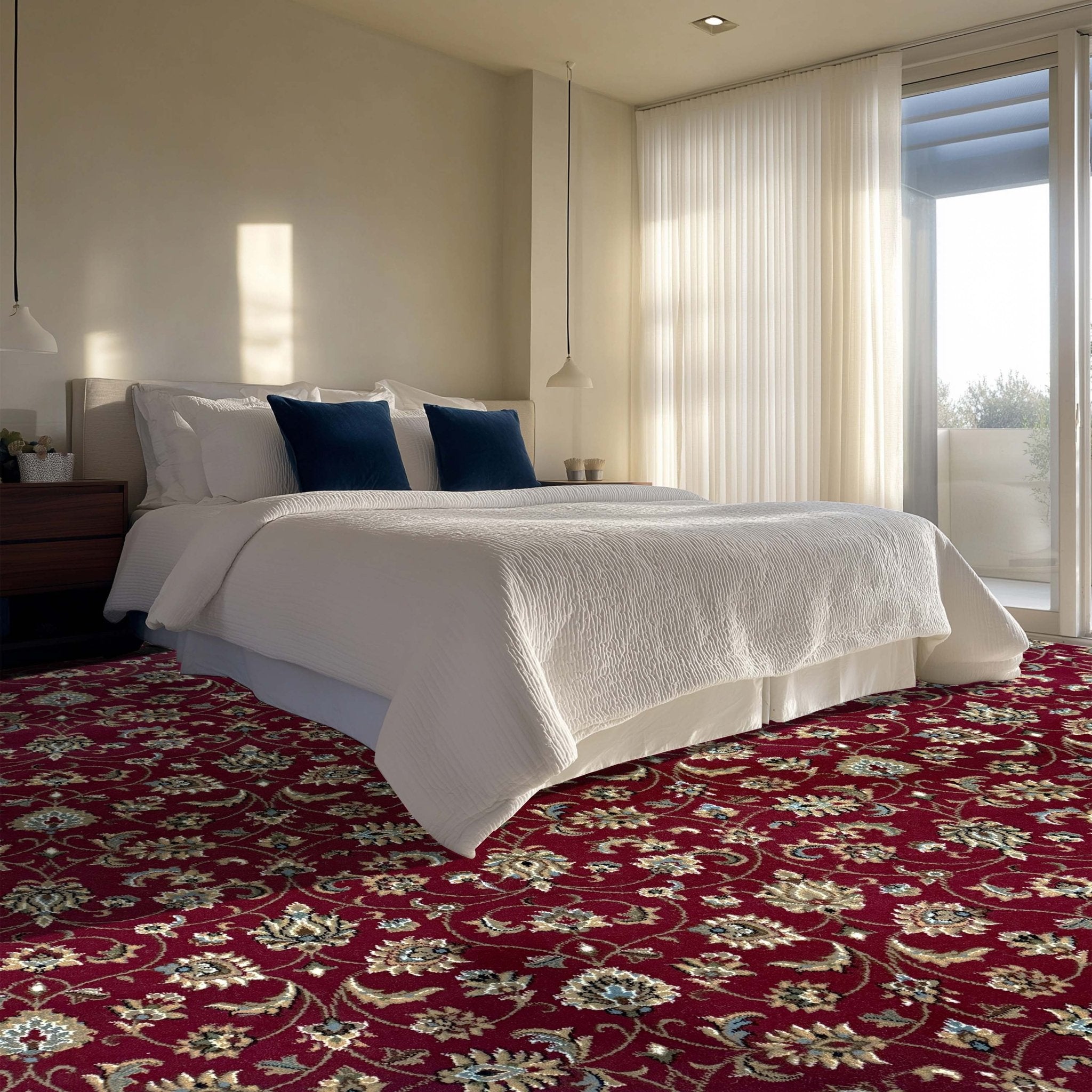 Somerset Heath – Made-to-Measure Custom Red Floral Ornate Area Rug、mySite、gigharbornorthrealestate