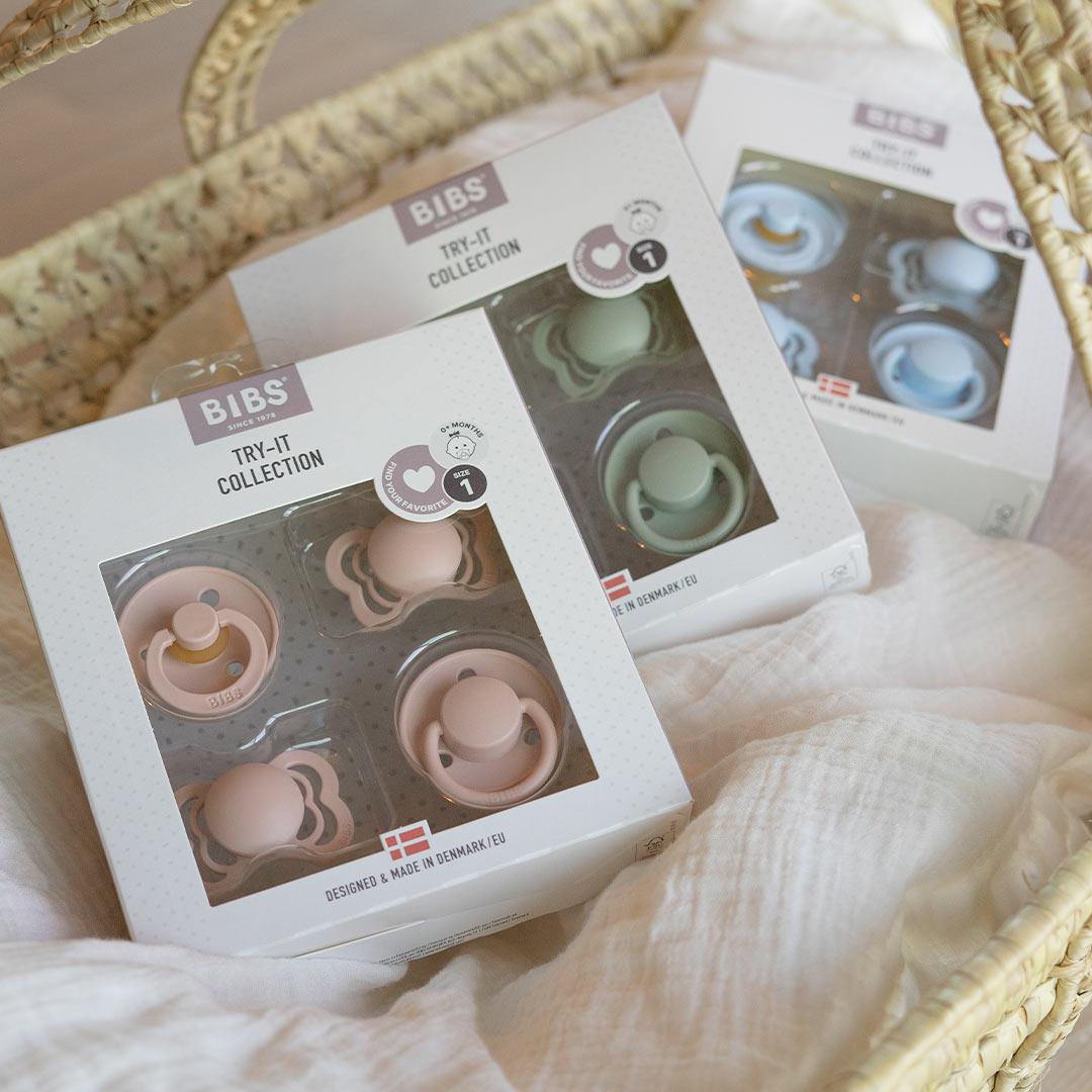  BIBS Try-It Mixed Pacifier Collection - Blush - 4 Pack、mySite、merchandisen