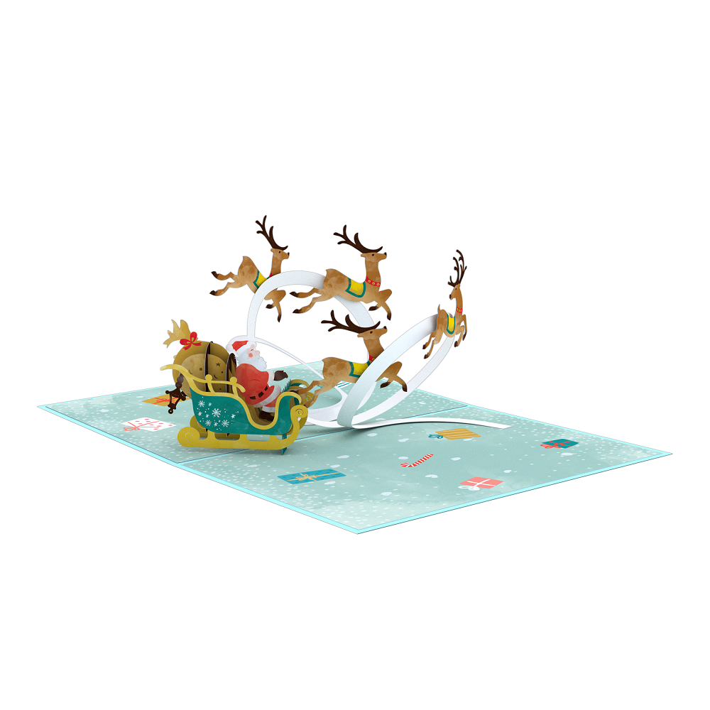Santa Sleigh Pop-Up Card、mySite、solidvoid