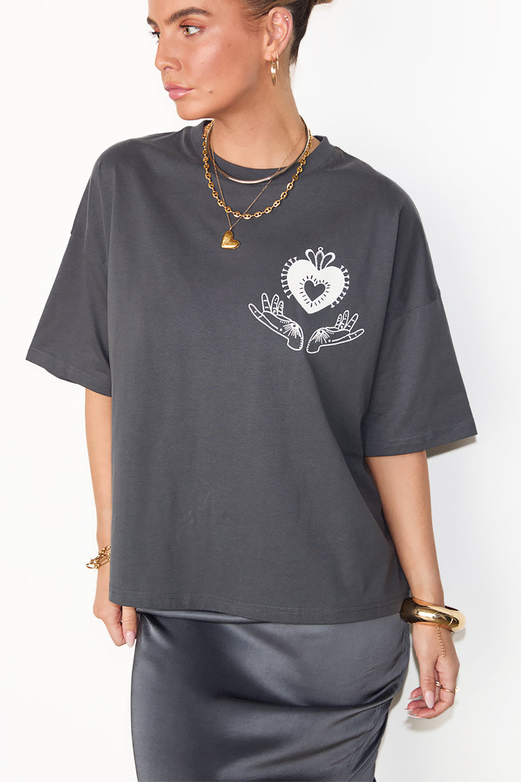 Charcoal Midnight Romance T-shirt、mySite、solidvoid