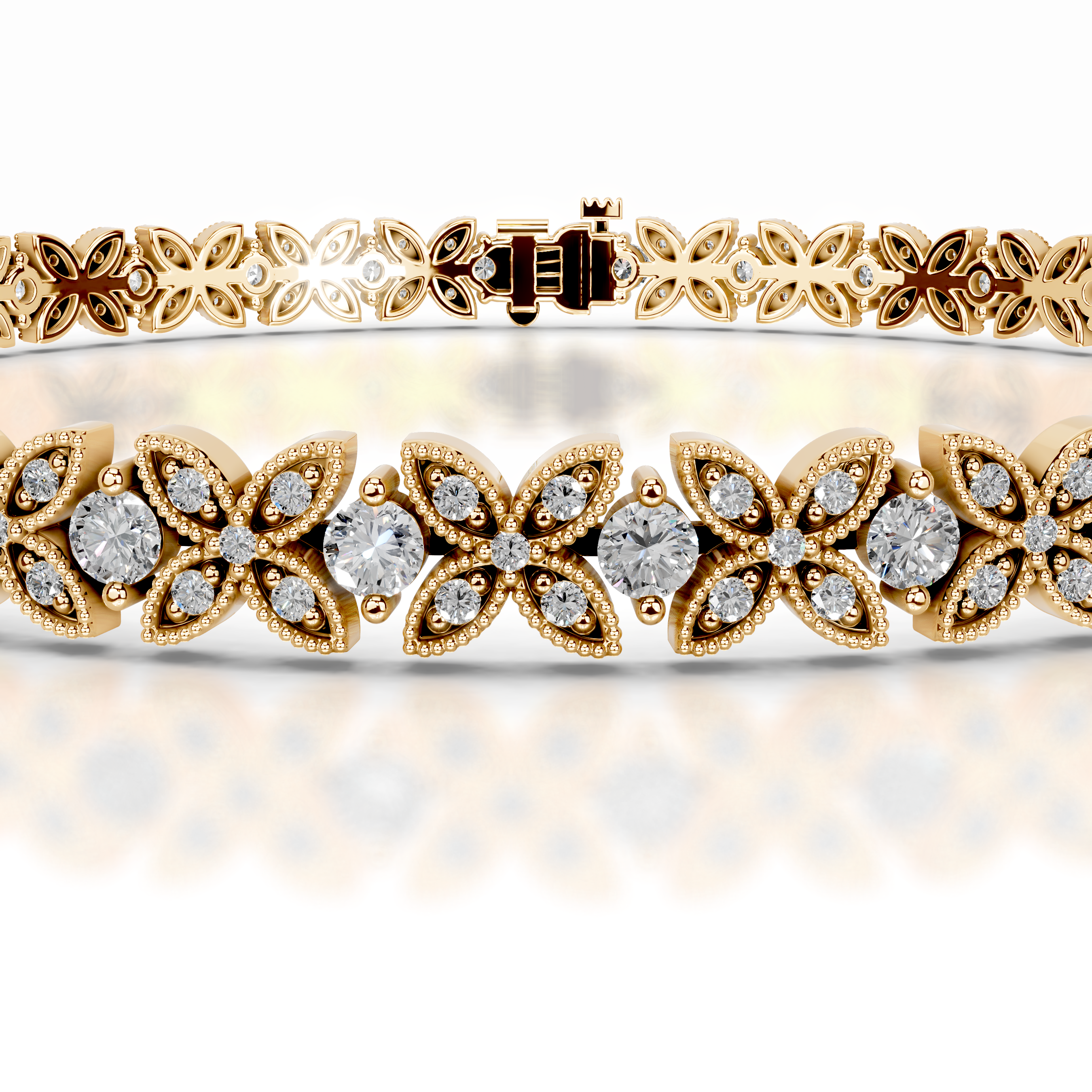 Kathleen Lab Grown Diamond Tennis Bracelet (2.5 Carat) -18K Yellow Gold、mySite、hinf8tx79