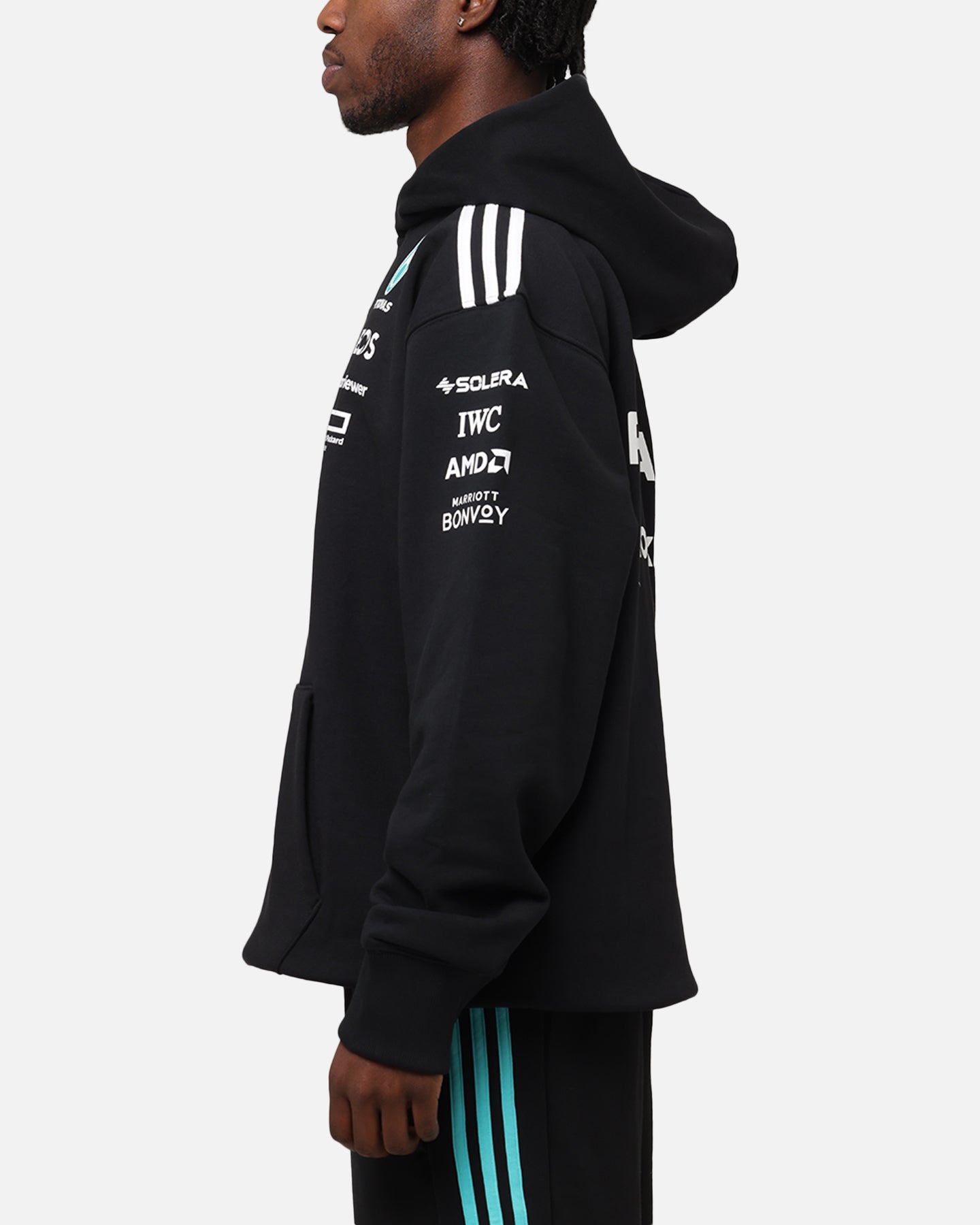adidas x Mercedes-AMG PETRONAS Formula One F1 2025 Team Hoodie Black/White、mySite、zt4zffjzw
