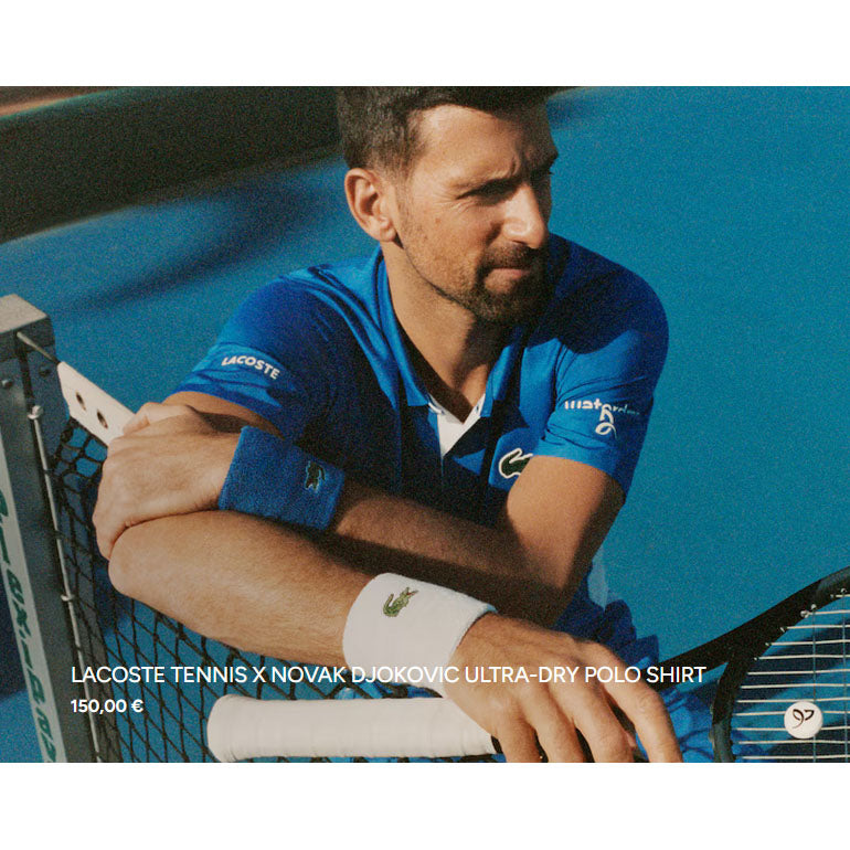 Lacoste Men's Regular Fit Jersey Novak Djokovic Tennis Polo (Blue)