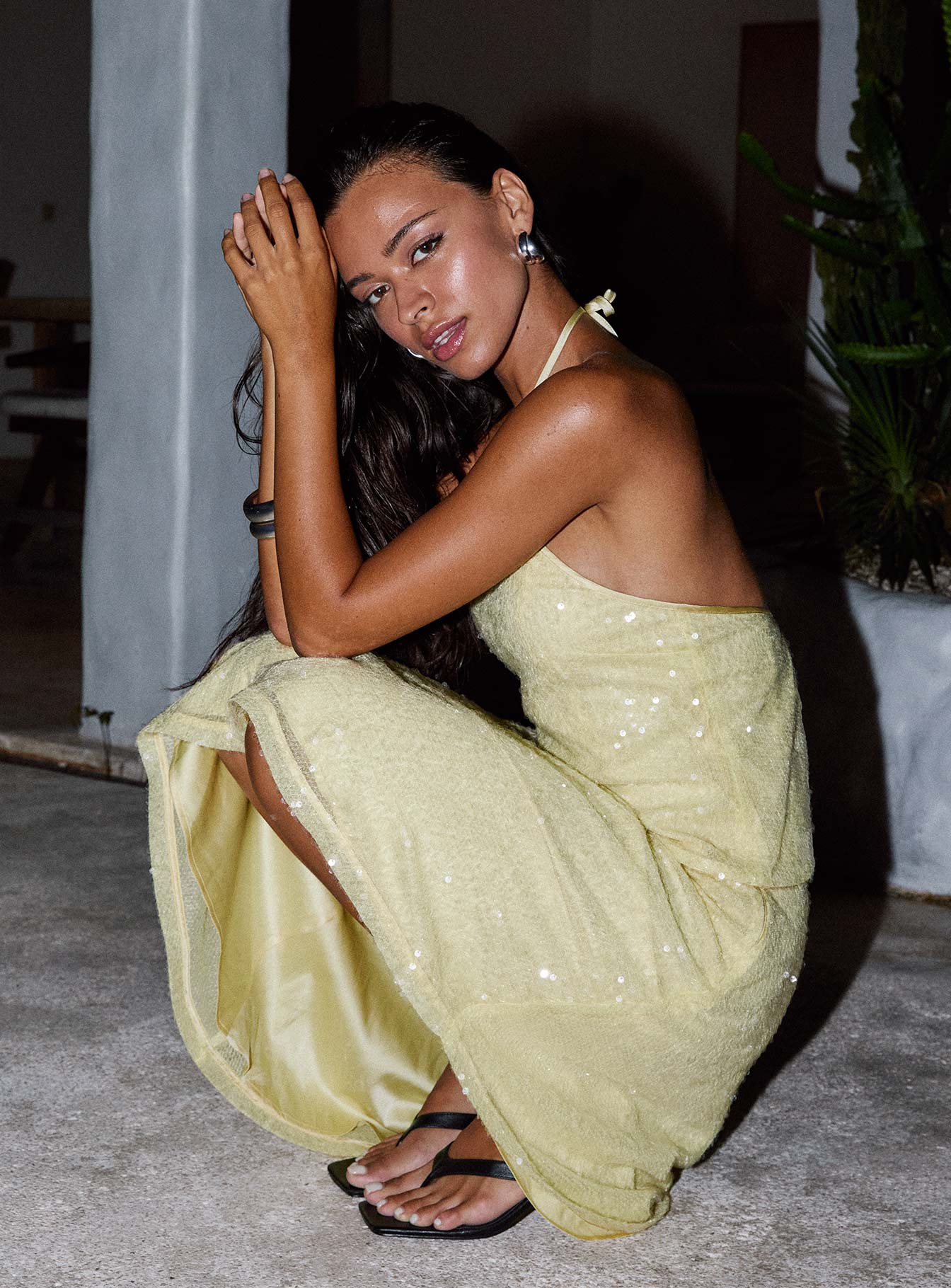 Sun Salutations Halter Top Yellow、mySite、solidvoid