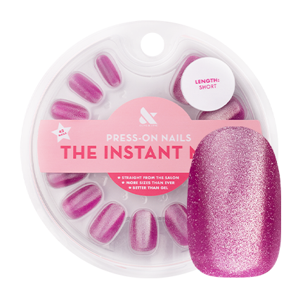 Pink Dream Velvet - Press-On | Short | Round、mySite、solidvoid