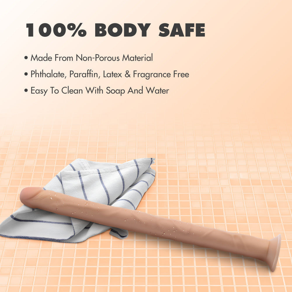 Dr. Skin By Blush® | 19 Inch Long Realistic Dildo -Beige、mySite、bottomscart