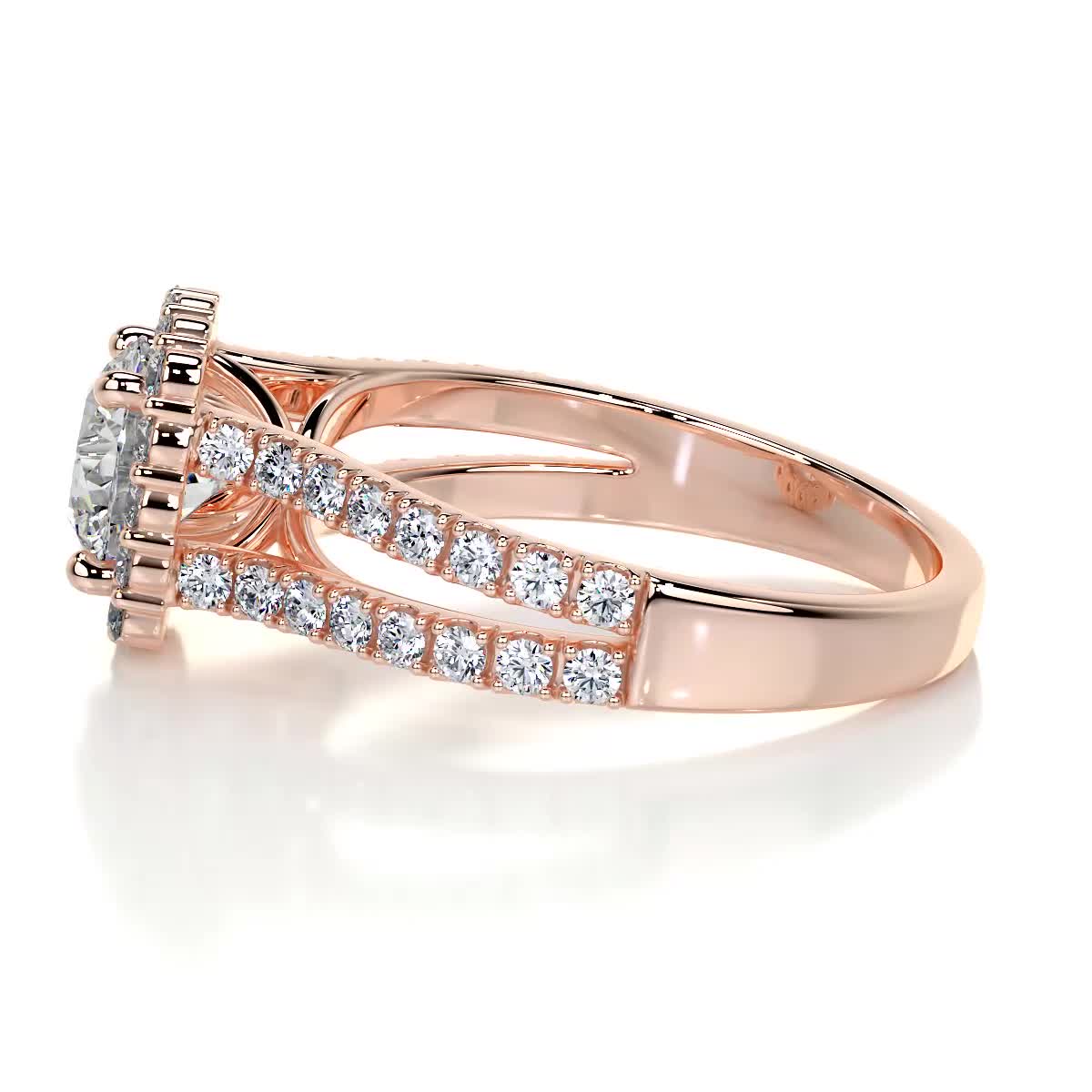 Hilary Lab Grown Diamond Ring -14K Rose Gold、mySite、hinf8tx79