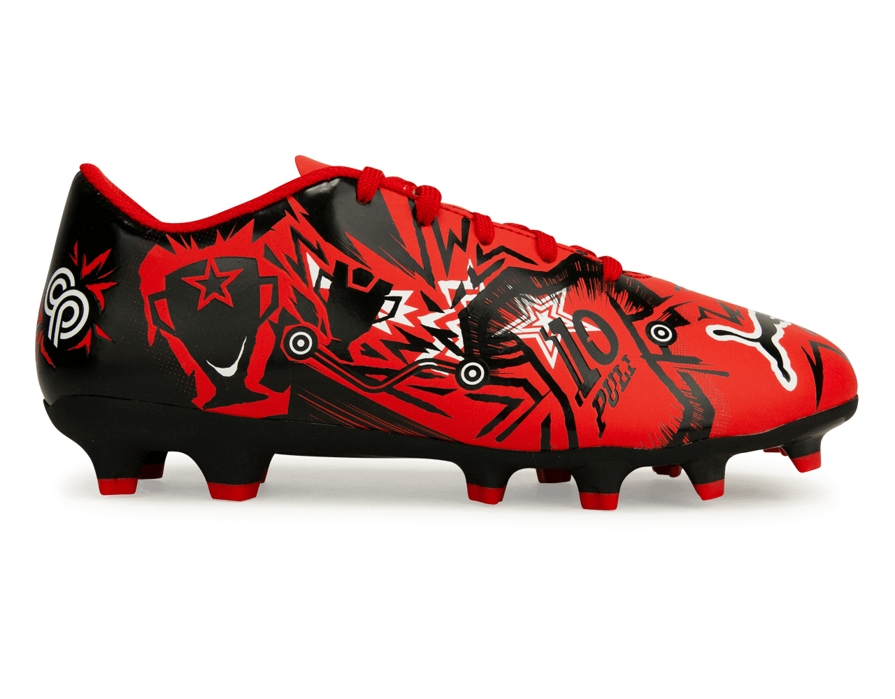 PUMA Kids Ultra Play CP FG/AG Red/Black、mySite、noshort