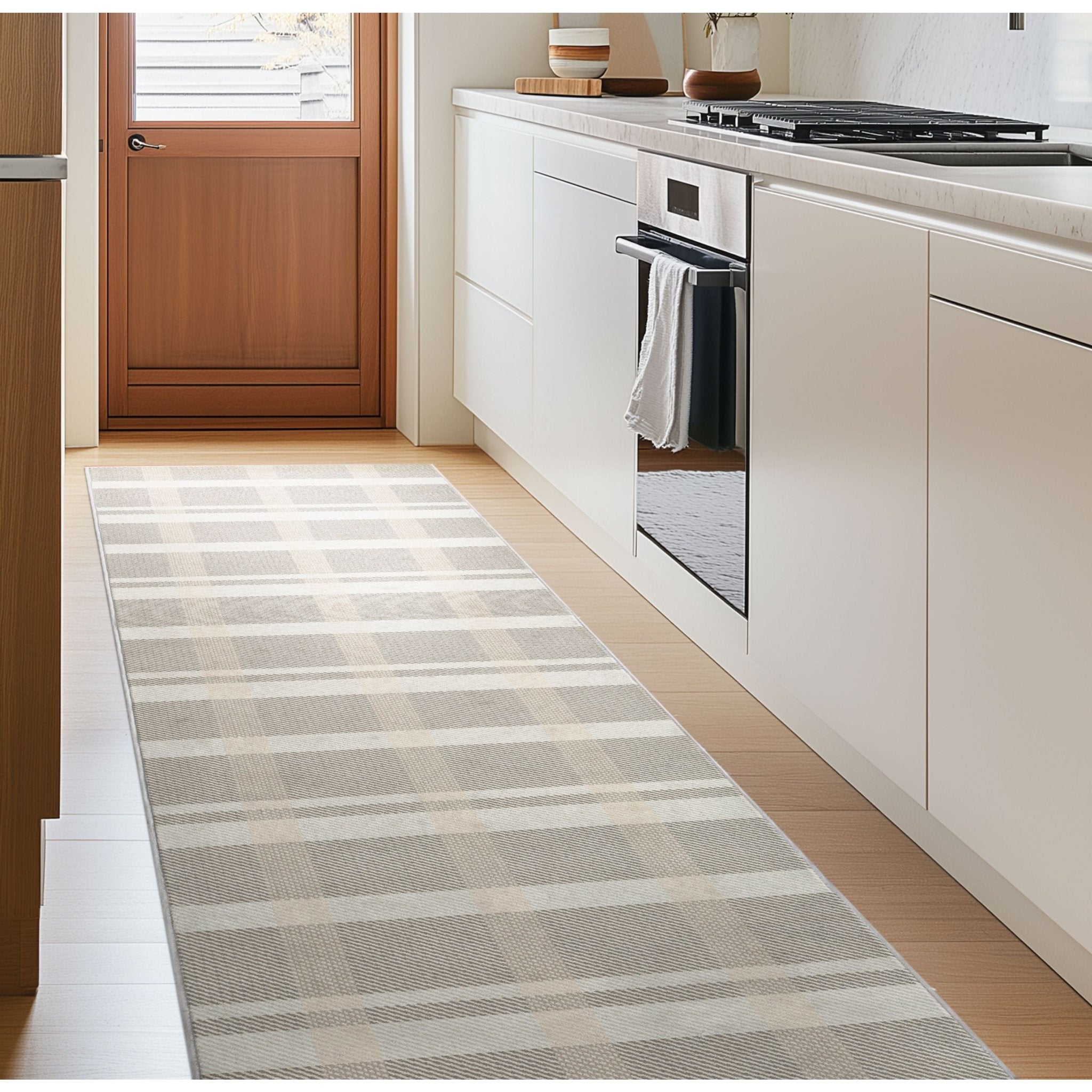 Custom Size Runner Tartan Espresso Glow Choose Your Width x Choose Your Length Hallway Runner Rug、mySite、gigharbornorthrealestate