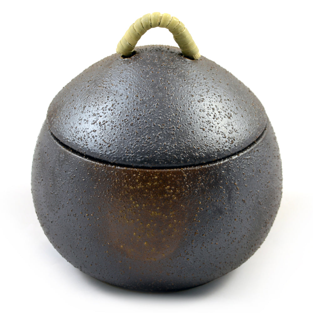 Bronzed Stoneware Japanese Ceramic Lidded Pot、mySite、topwebapps