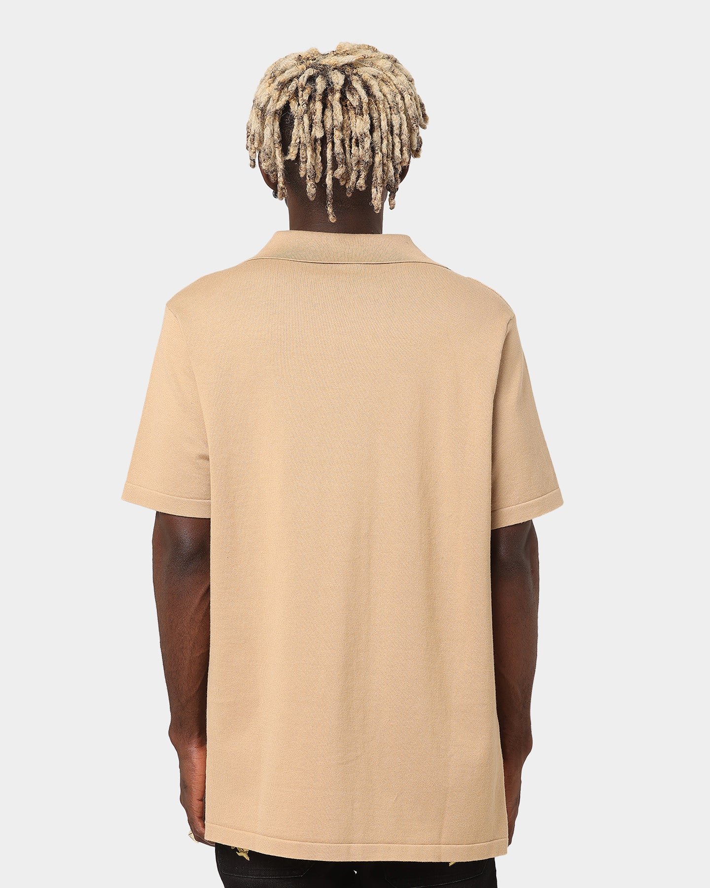 Last Kings Chain Stripe Knit Button Up Sand/Navy、mySite、zt4zffjzw