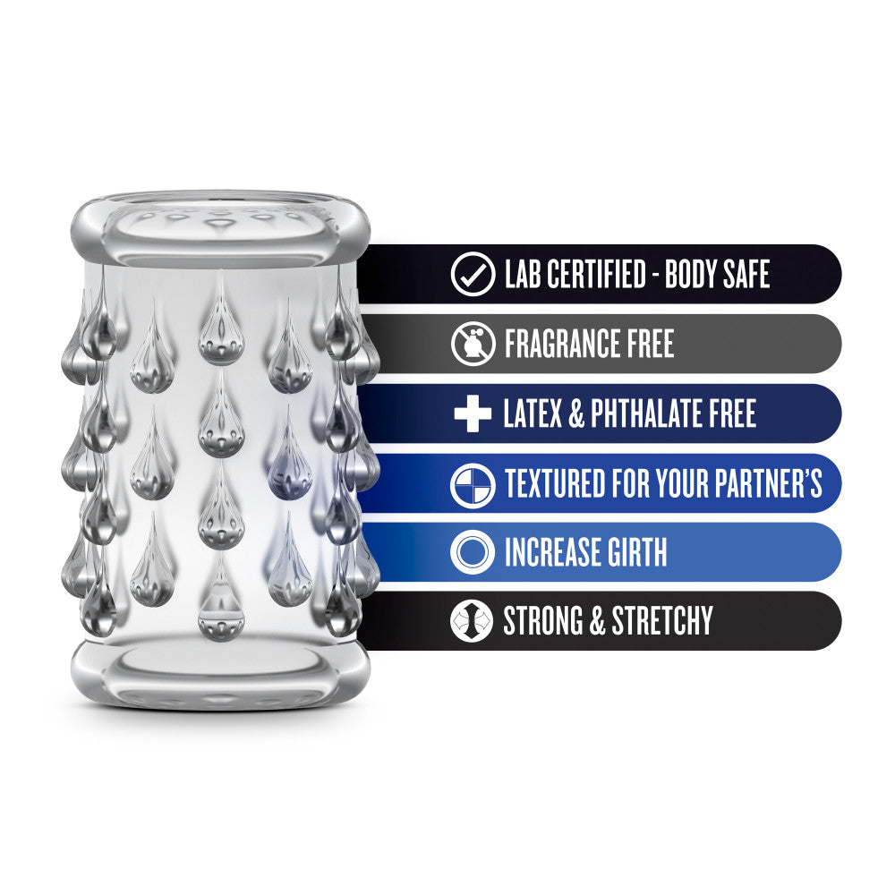 Stay Hard By Blush® | 05: Soft Ticklers Studded Clear Penis Sleeve、mySite、bottomscart