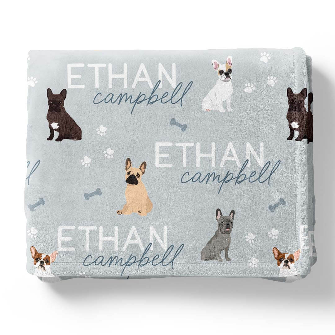  Personalized Kids Blanket | French Bulldog、mySite、layawaytickets
