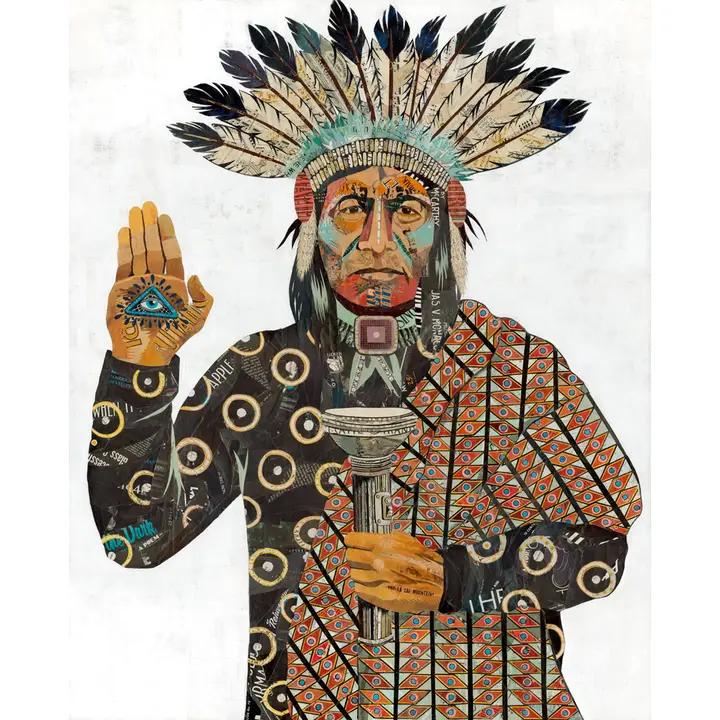 Art Print | Native American Wall Art | Torch Bearer、mySite、g9winljtr