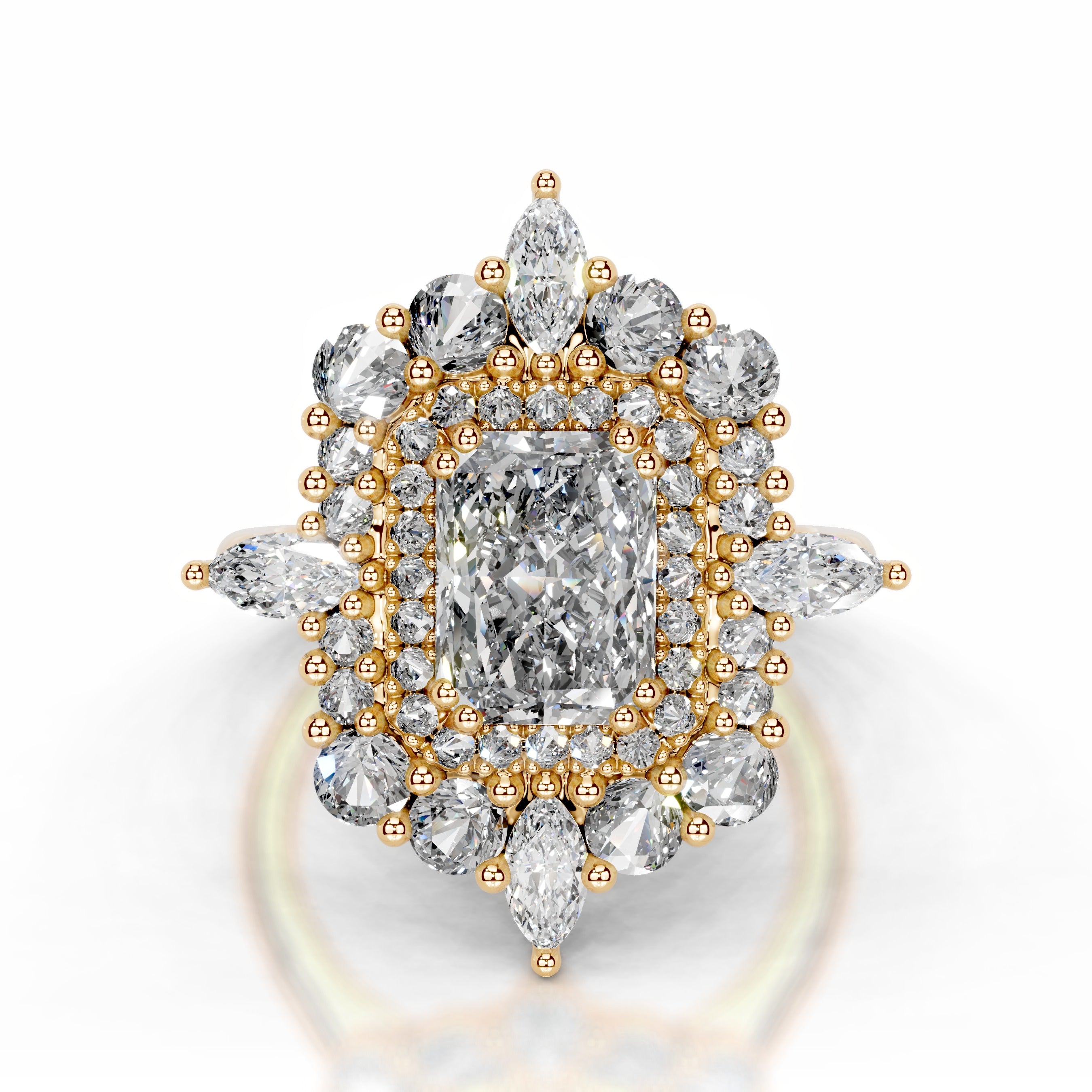 Alberta Lab Grown Diamond Ring - 18K Yellow Gold、mySite、hinf8tx79