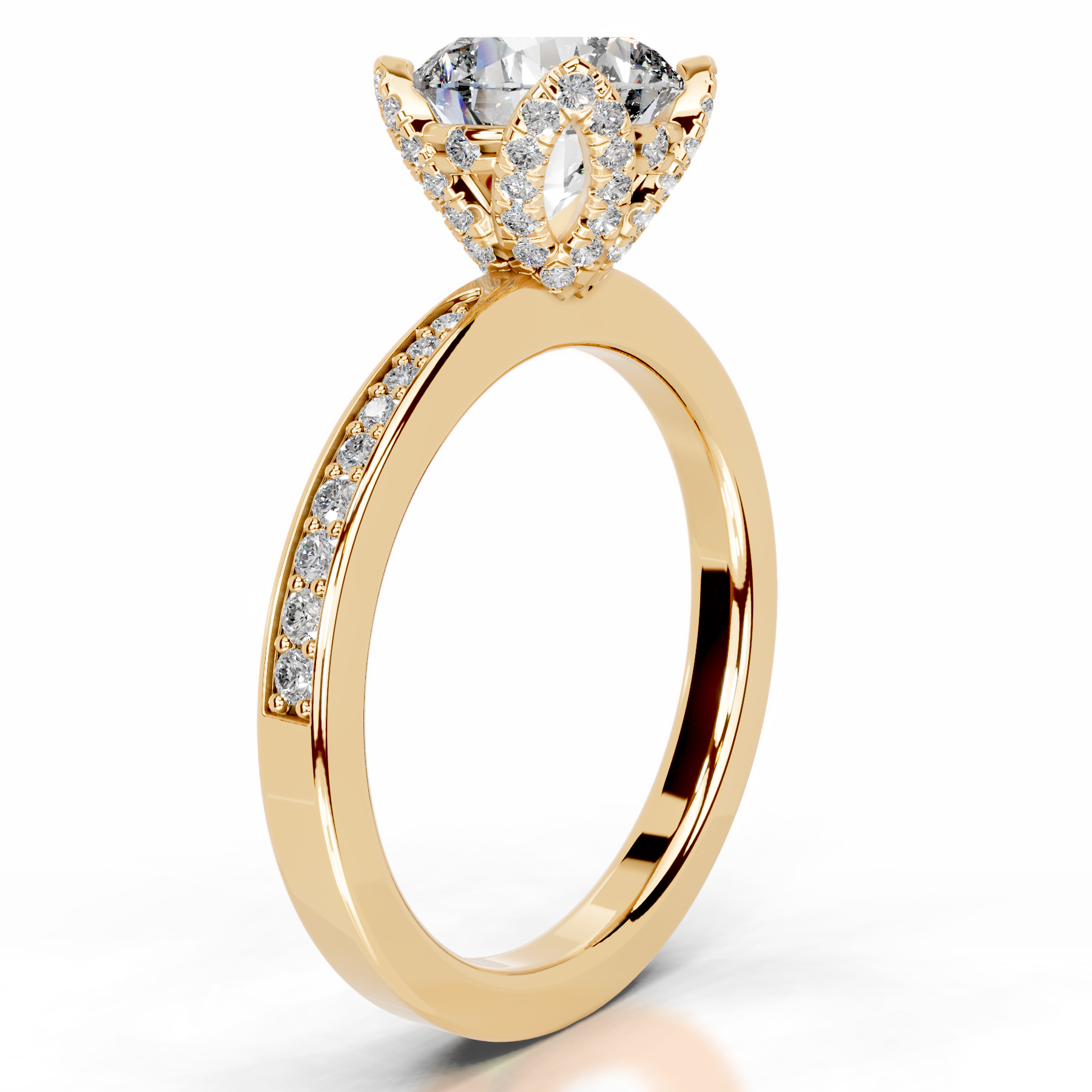 Daria Diamond Engagement Ring (1.85 Carat) -18K Yellow Gold、mySite、hinf8tx79