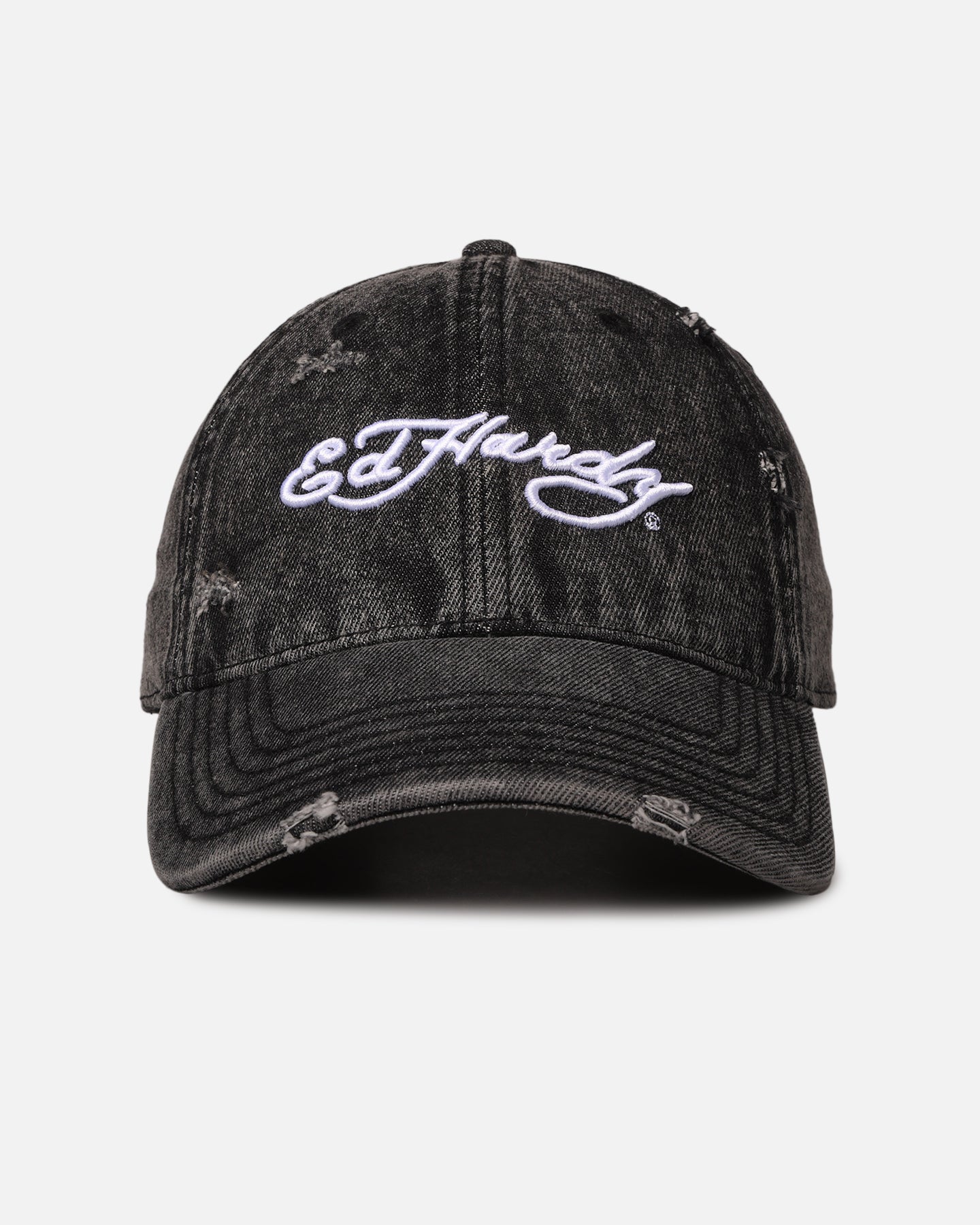 Ed Hardy Distressed Denim Strapback Cap Black Wash、mySite、zt4zffjzw