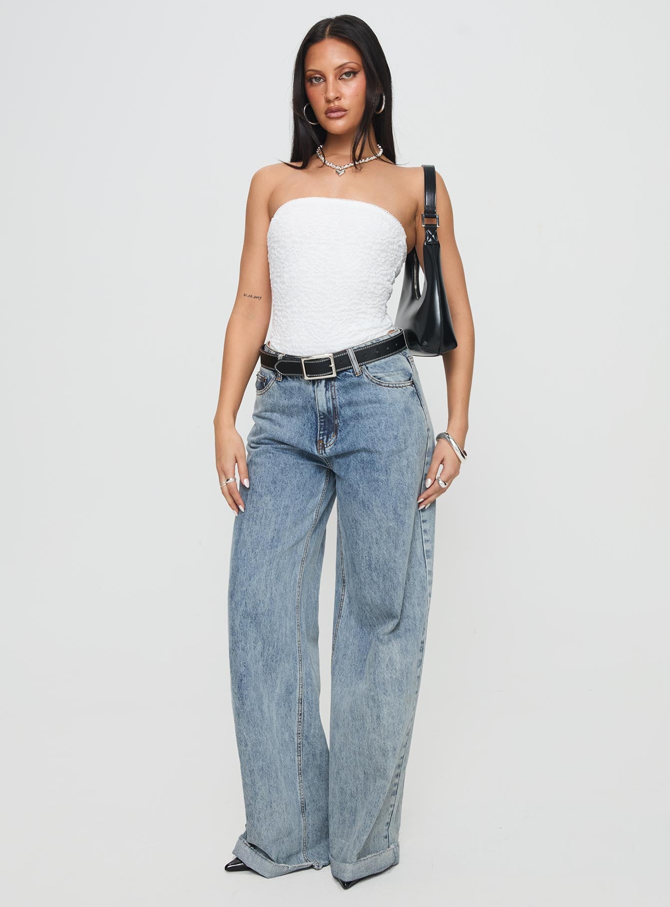 Bristle Strapless Bodysuit White、mySite、solidvoid