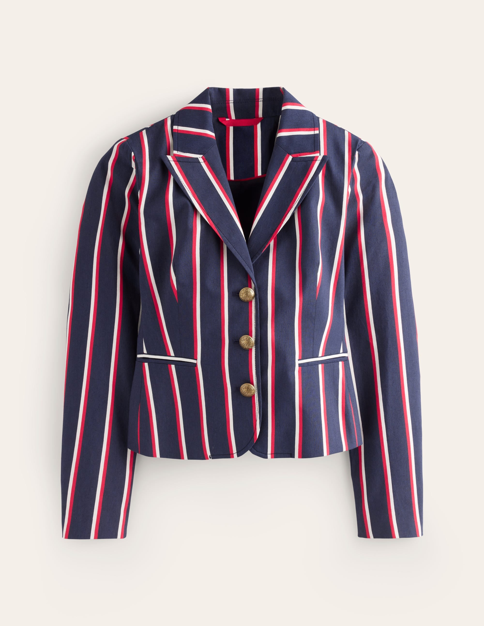 Canonbury Stripe Blazer-Navy, Red & White Stripe、mySite、ashleygrahame