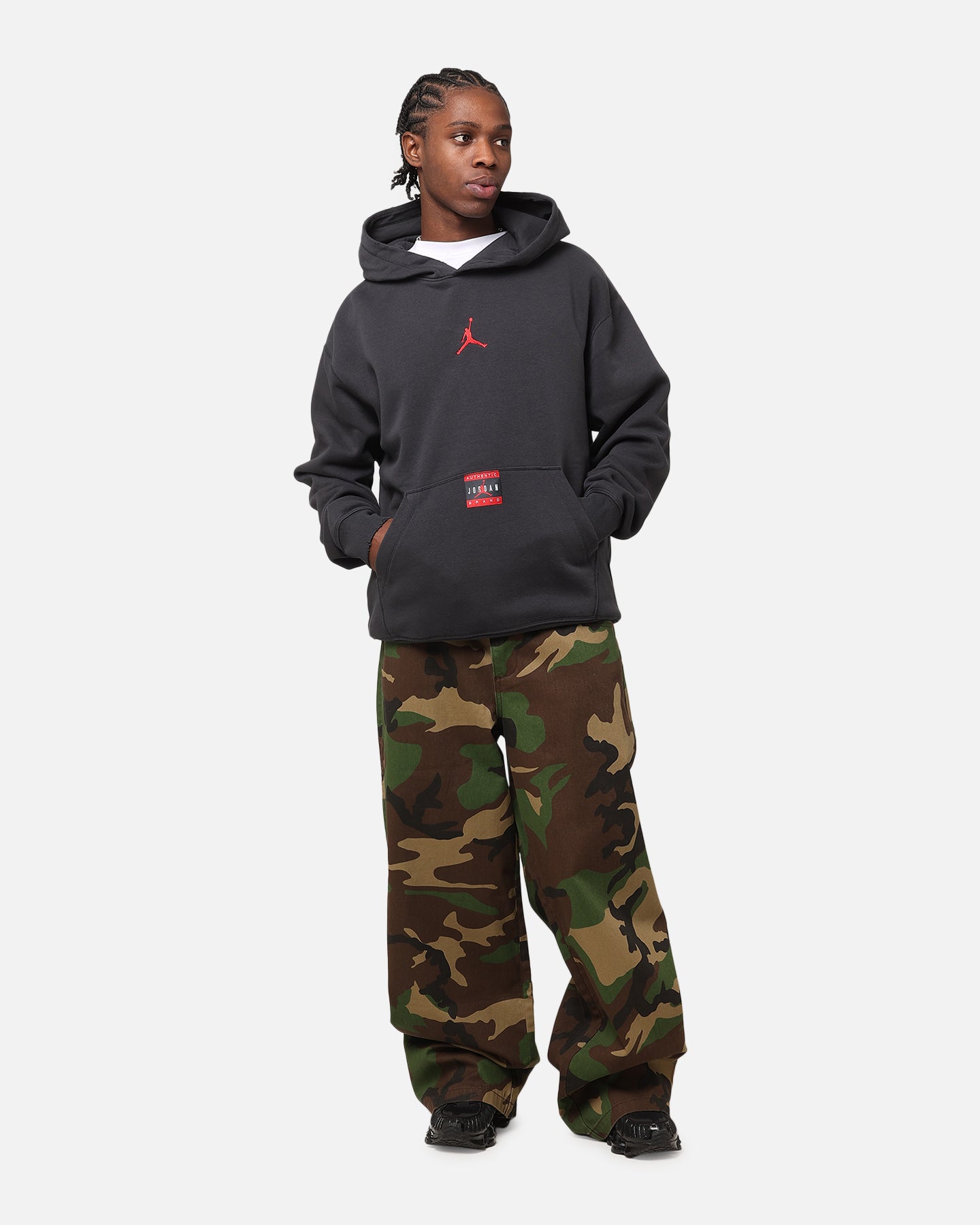 Jordan Brooklyn Fleece Pullover J Day Hoodie Off Noir/Gym Red、mySite、zt4zffjzw