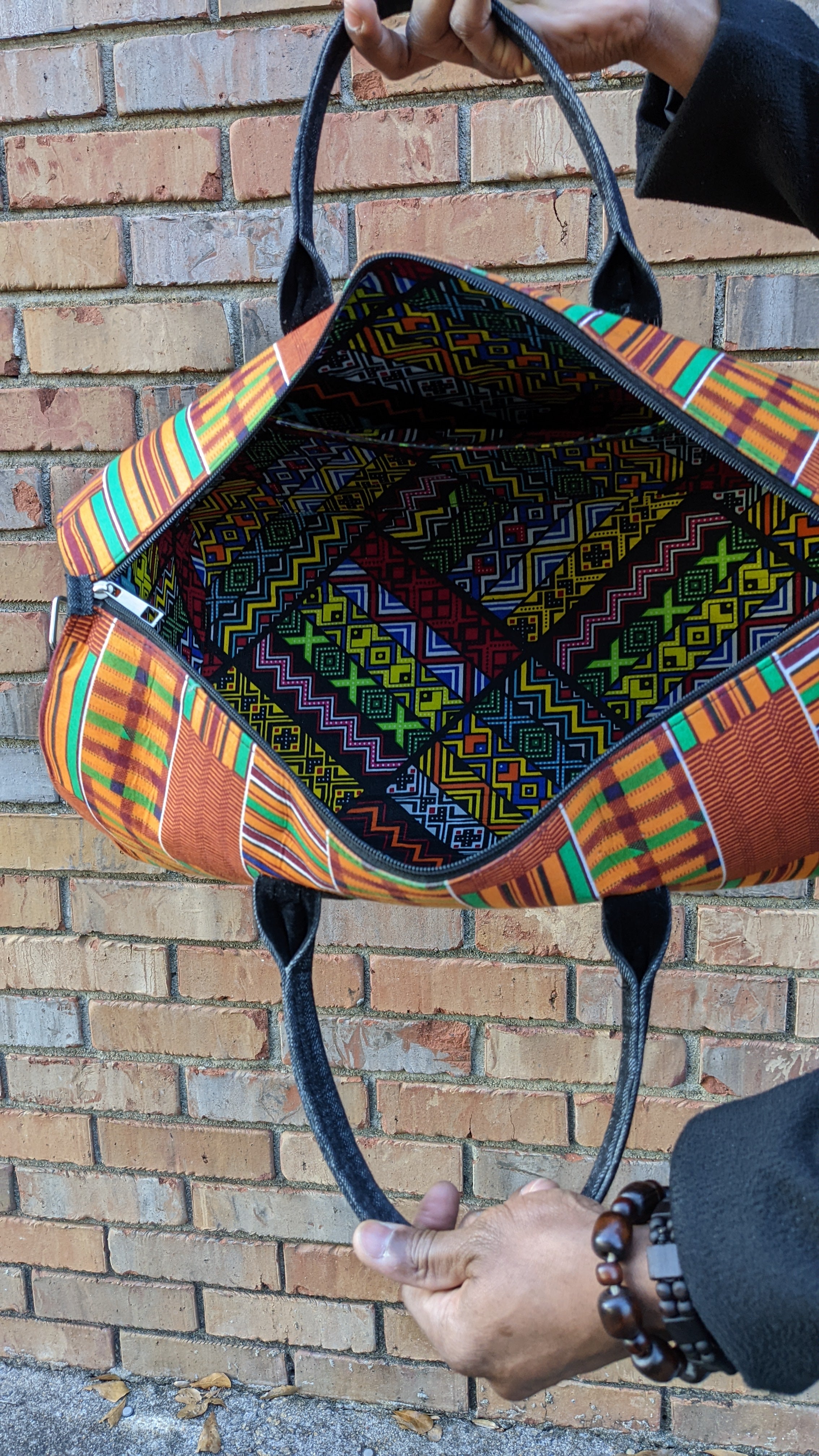 Blavo African Print Kente Bag-DPPB3227T、mySite、solidvoid