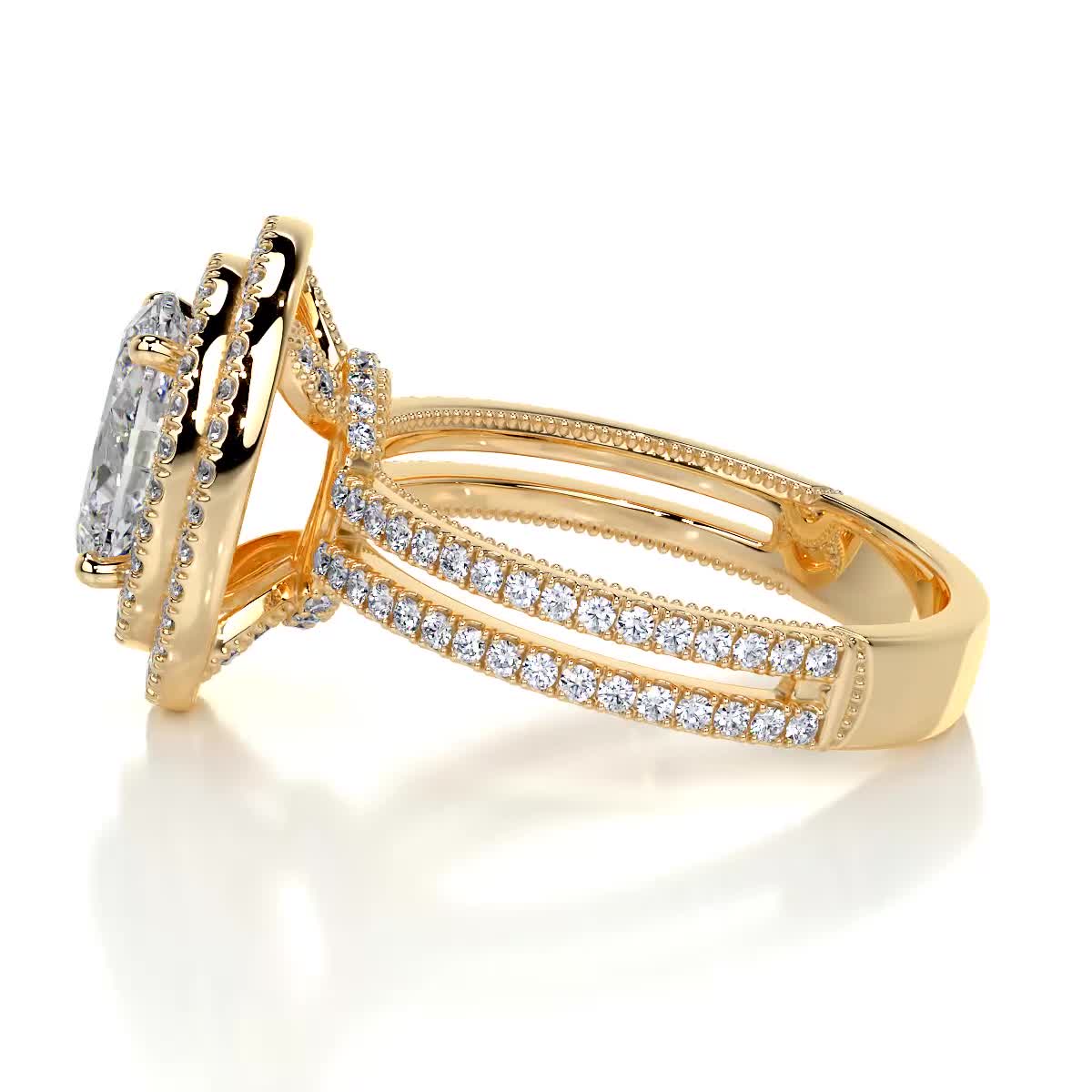 Willa Diamond Engagement Ring -18K Yellow Gold、mySite、hinf8tx79