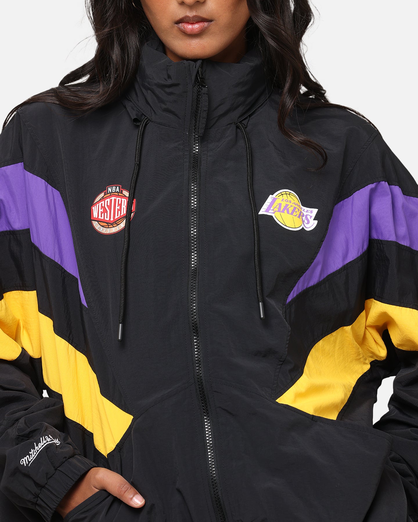 Mitchell & Ness Los Angeles Lakers Spray Jacket Black/Purple/Yellow、mySite、zt4zffjzw