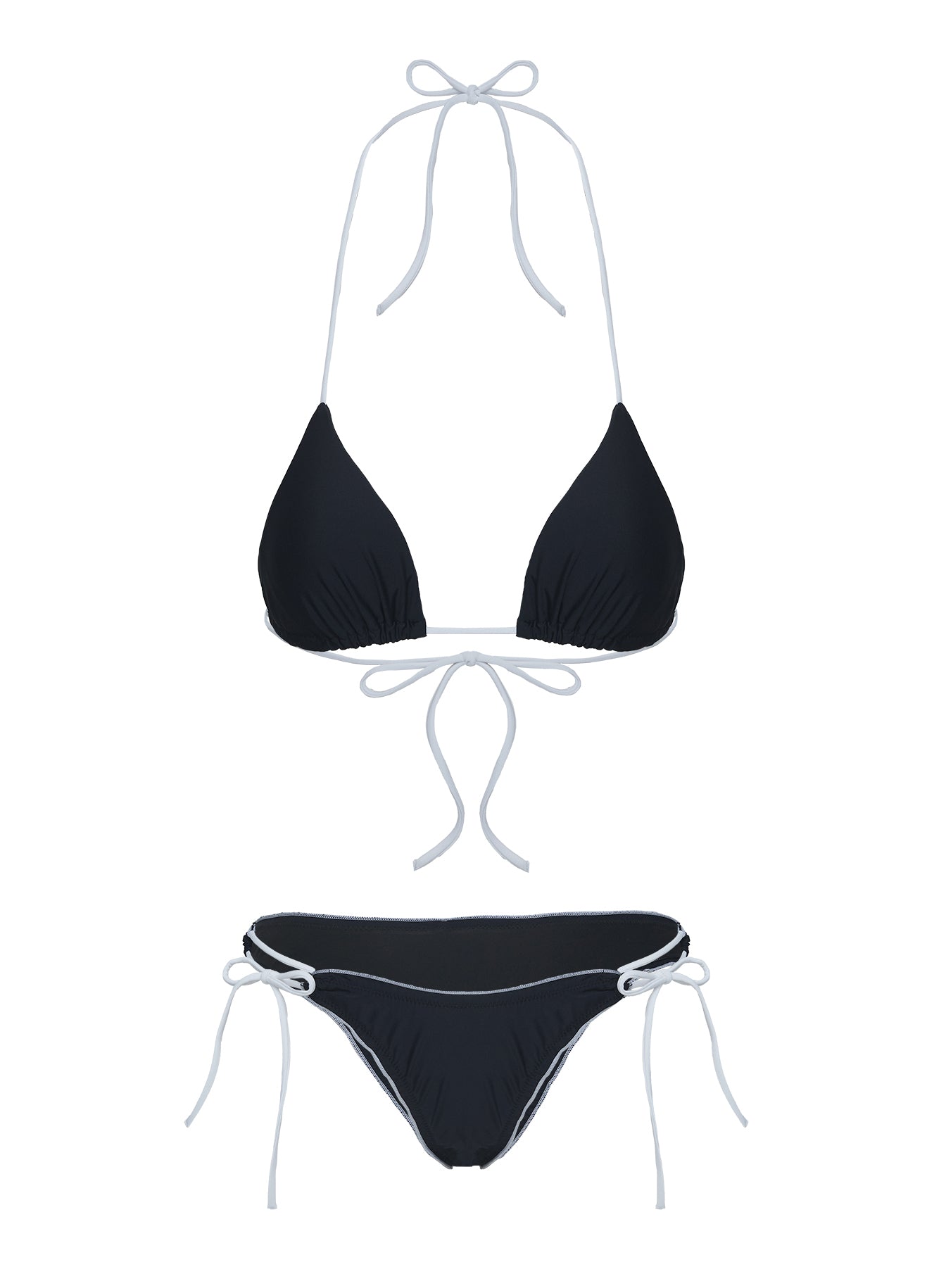 Jenner Triangle Bikini Top Black / White、mySite、solidvoid