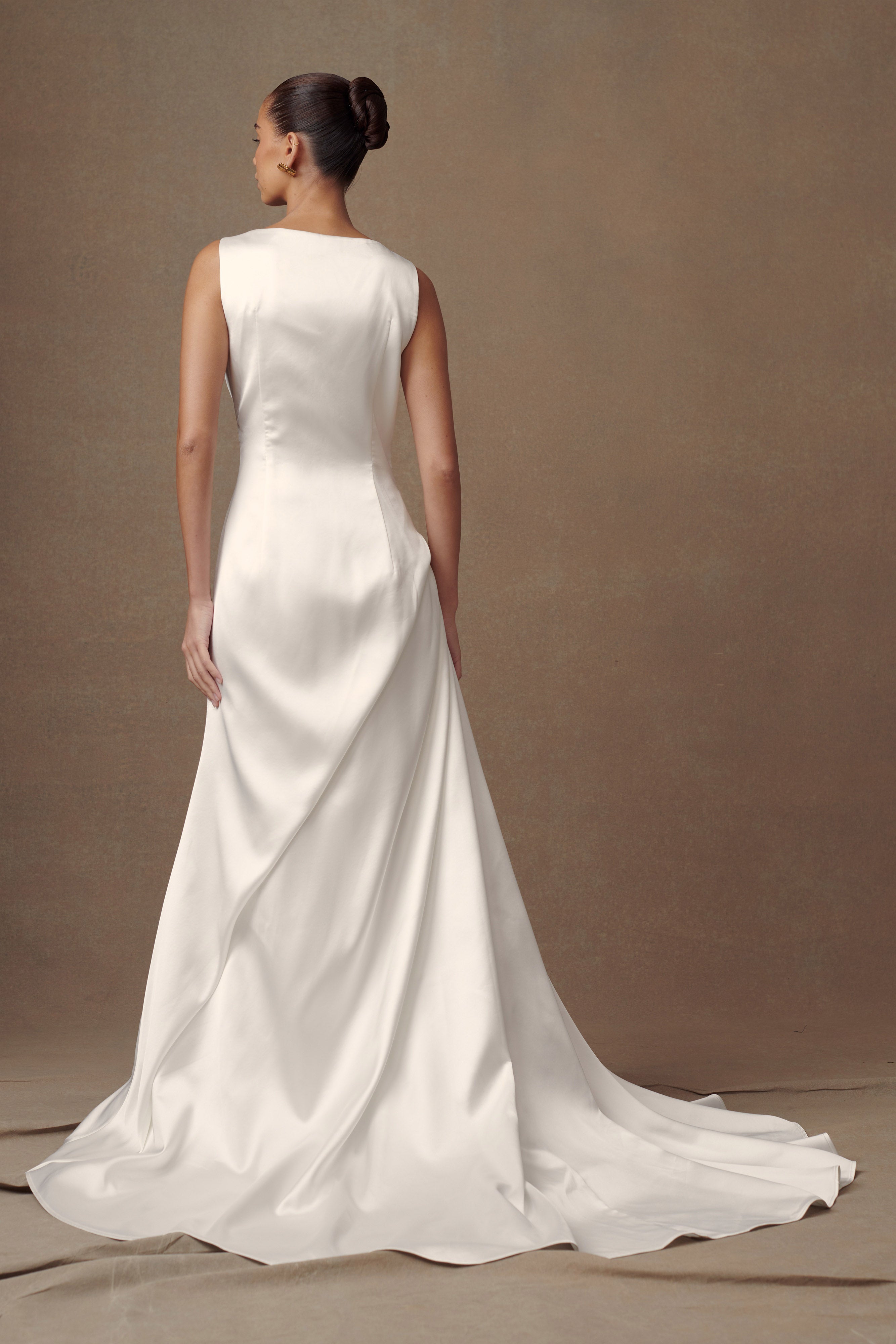 Fontanne Satin Wedding Gown - White、mySite、solidvoid