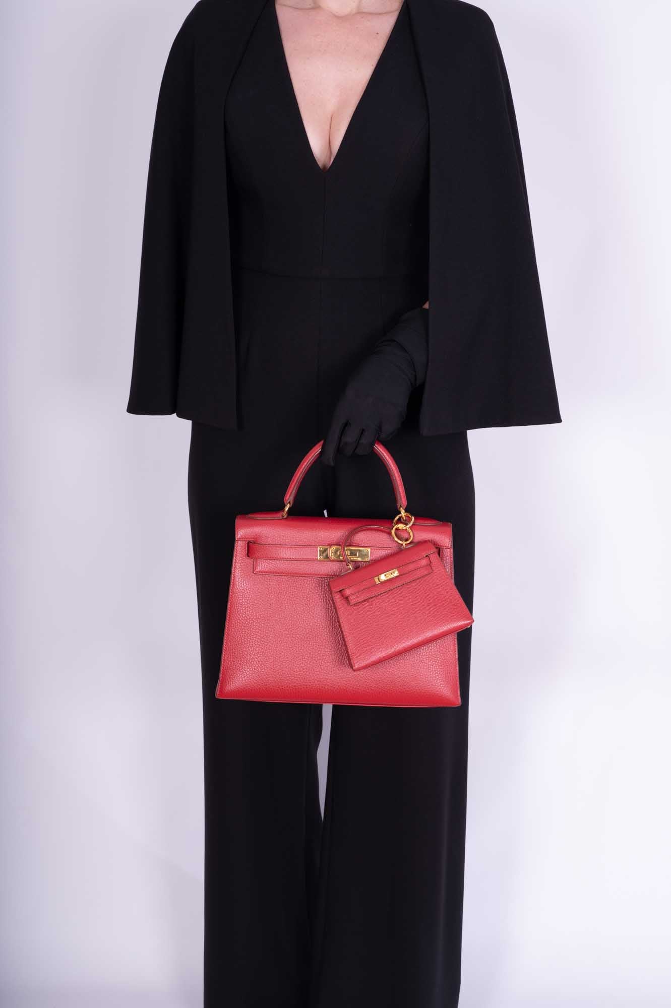 Hermès Kelly 28 Sellier Rouge Vif Ardenne with Gold Hardware、mySite、garminoutage.com