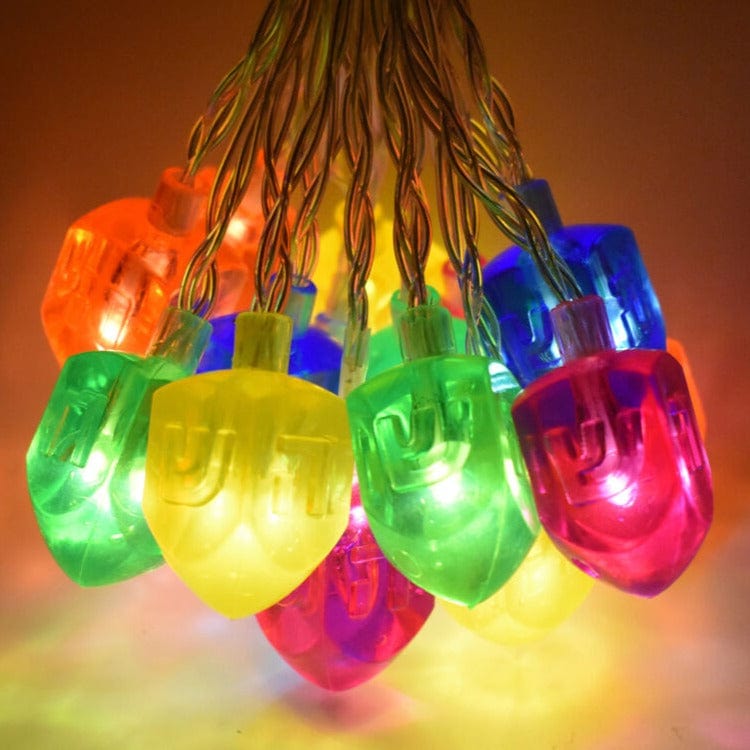 Hanukkah Dreidel Colorful String Lights、mySite、topwebapps
