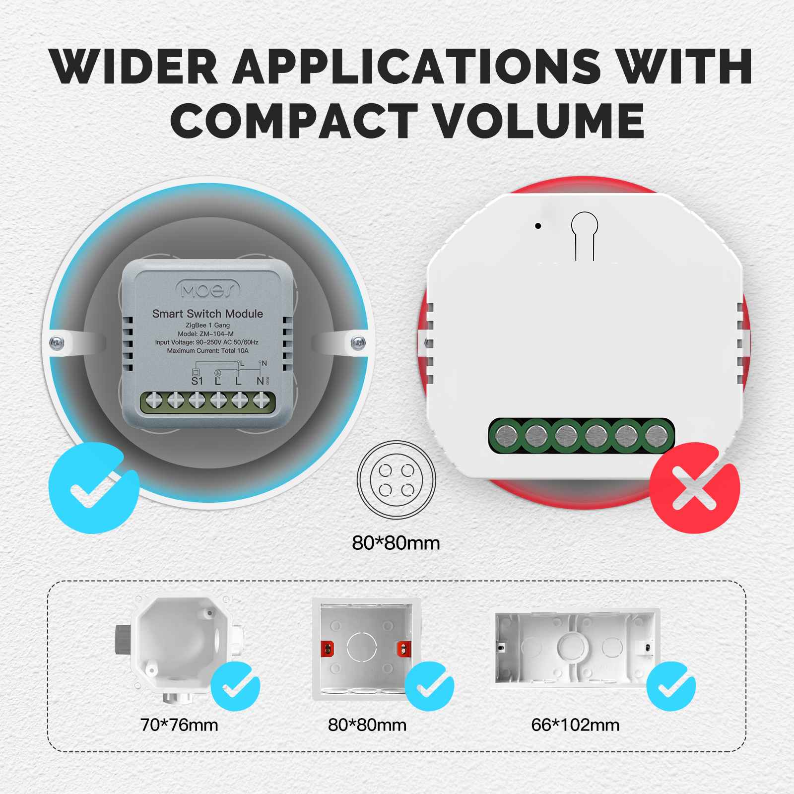 ZigBee Mini DIY Smart Light Switch Module Relay Timer 1/2 Gang、mySite、fannypackpong