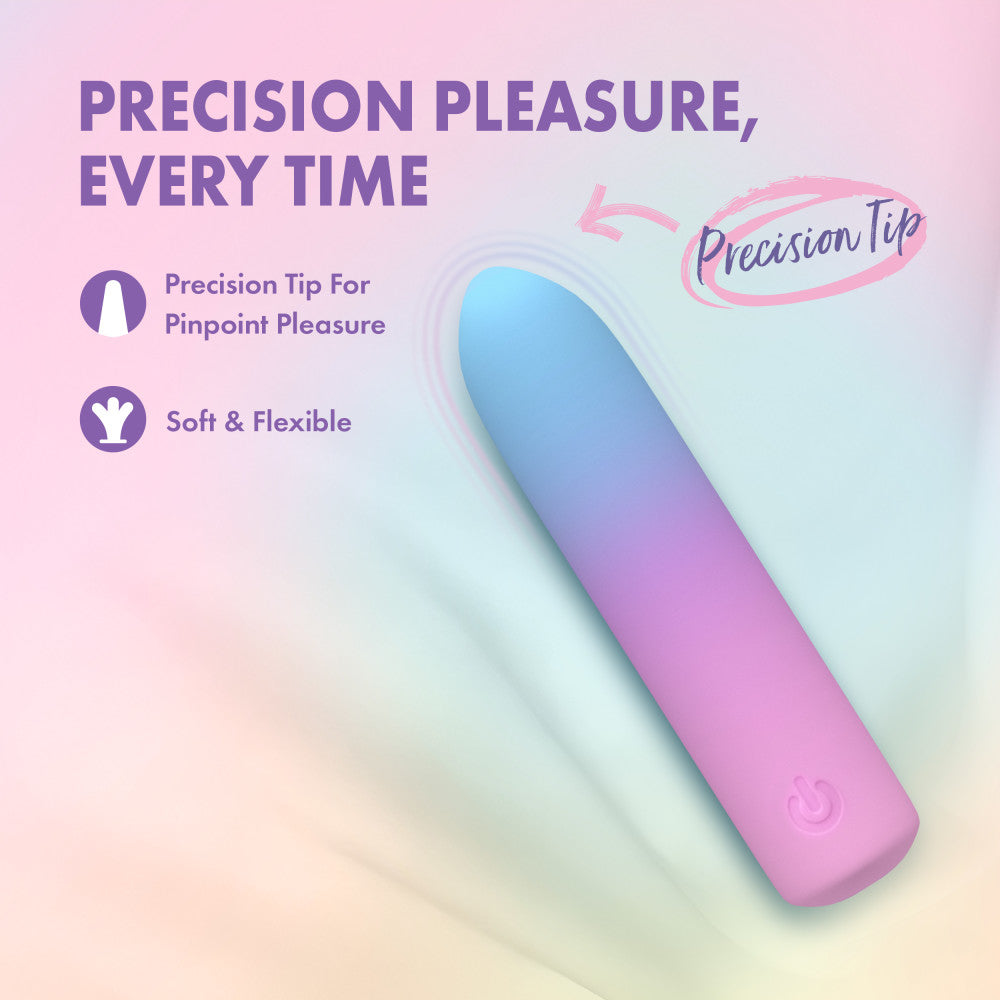 Play With Me by Blush ®| Berry Burst 4 Inch Silicone Bullet Vibrator – USB Rechargeable Clitoral Nipple Massager – In Multicolor、mySite、bottomscart