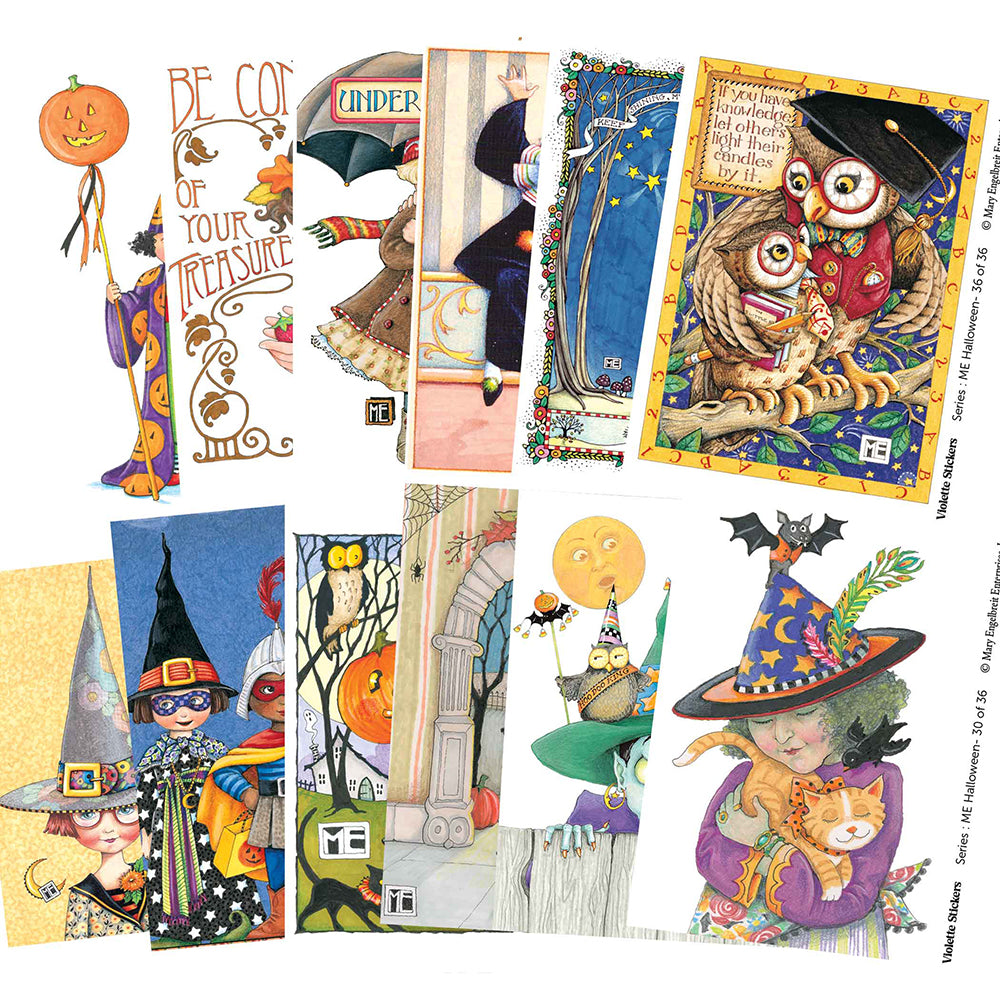  Mary Engelbreit's Halloween Treater Vinyl Sticker Decals Tin、mySite、ghnorth